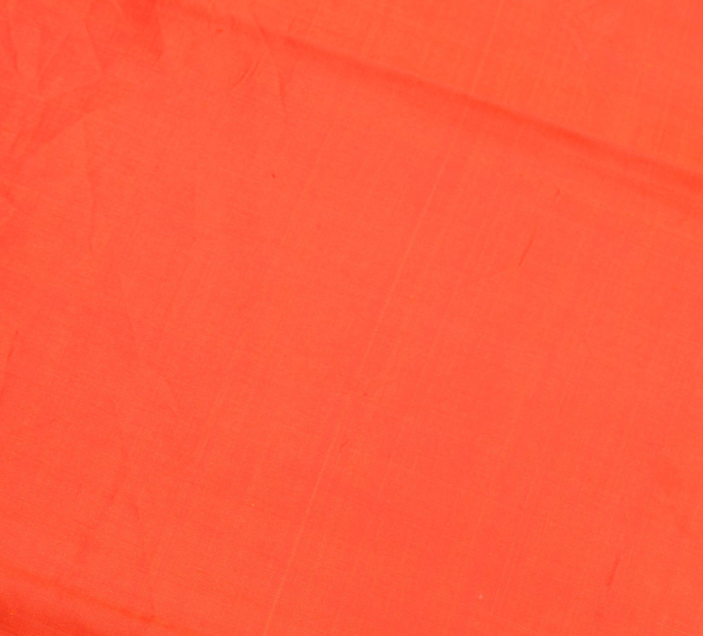 Sushila Vintage Pure Silk Sari Remnant Scrap Multi Purpose Orange Craft Fabric