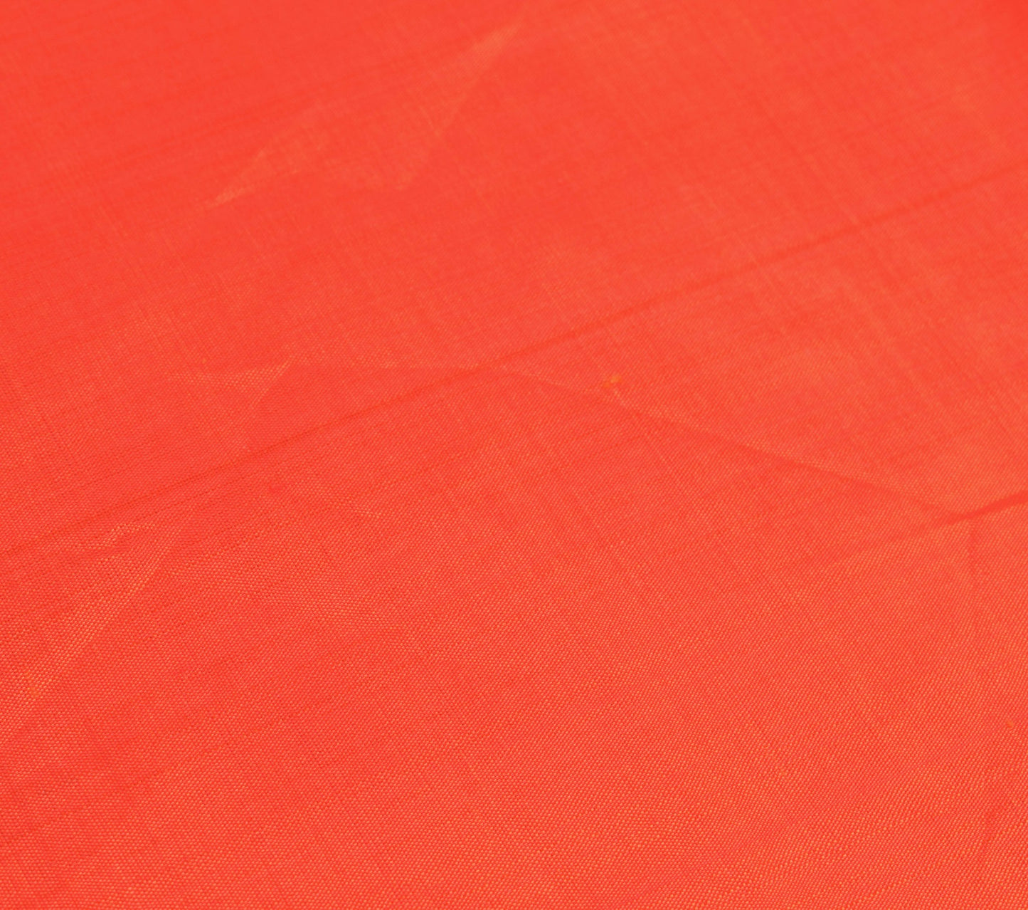 Sushila Vintage Pure Silk Sari Remnant Scrap Multi Purpose Orange Craft Fabric
