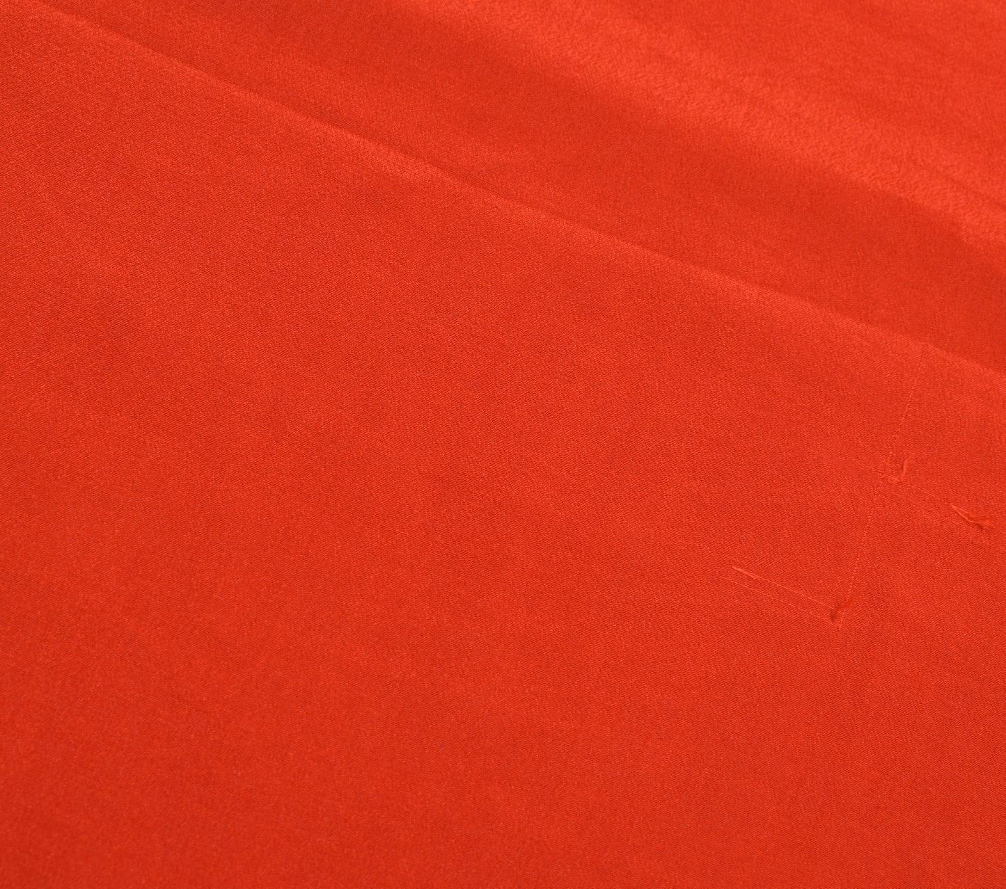 Sushila Vintage Orange Sari Remnant Scrap Multi Purpose Pure Crepe Craft Fabric