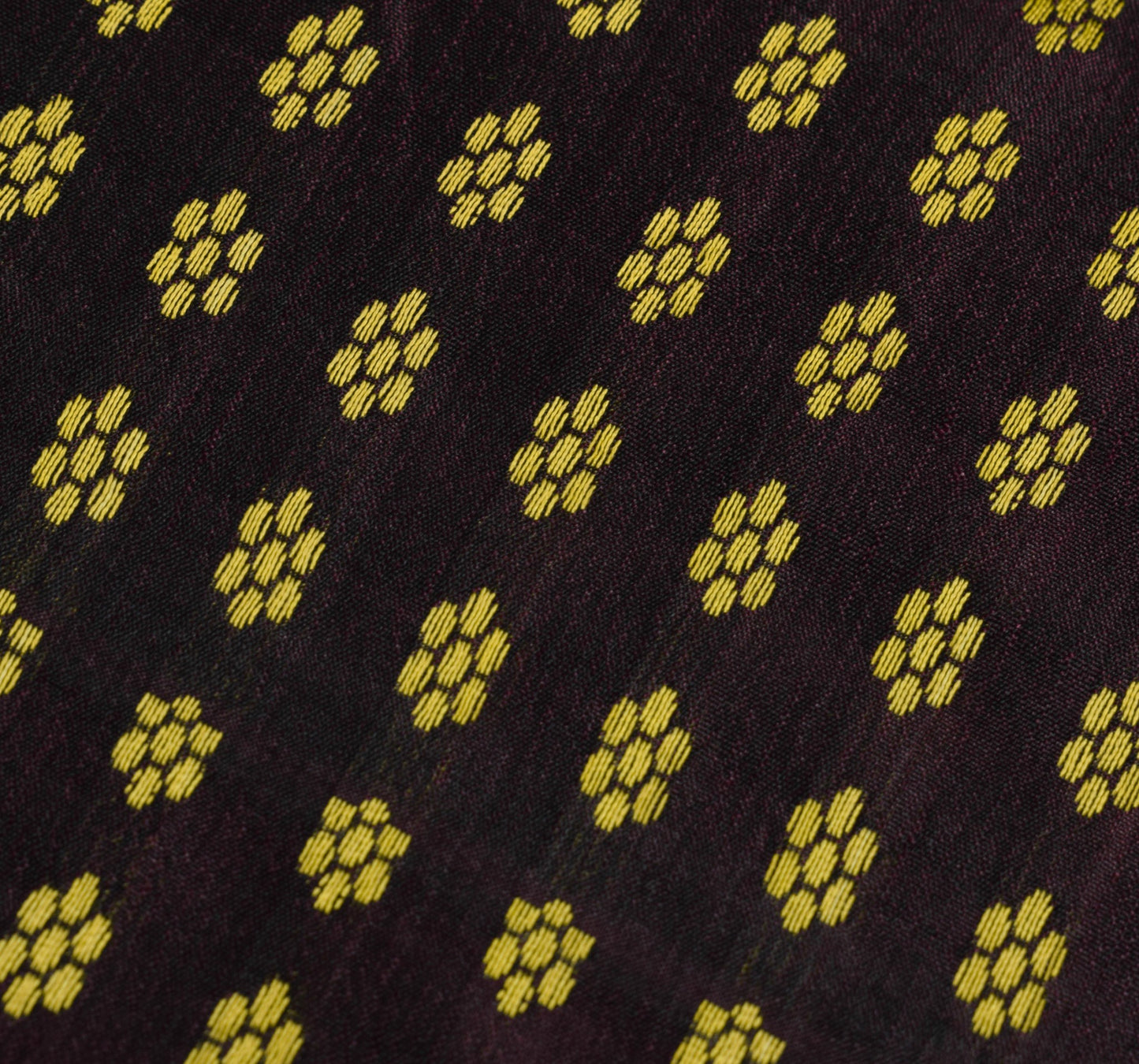 Sushila Vintage Dark Maroon Sari Remnant Scrap Pure Silk Woven Soft Craft Fabric