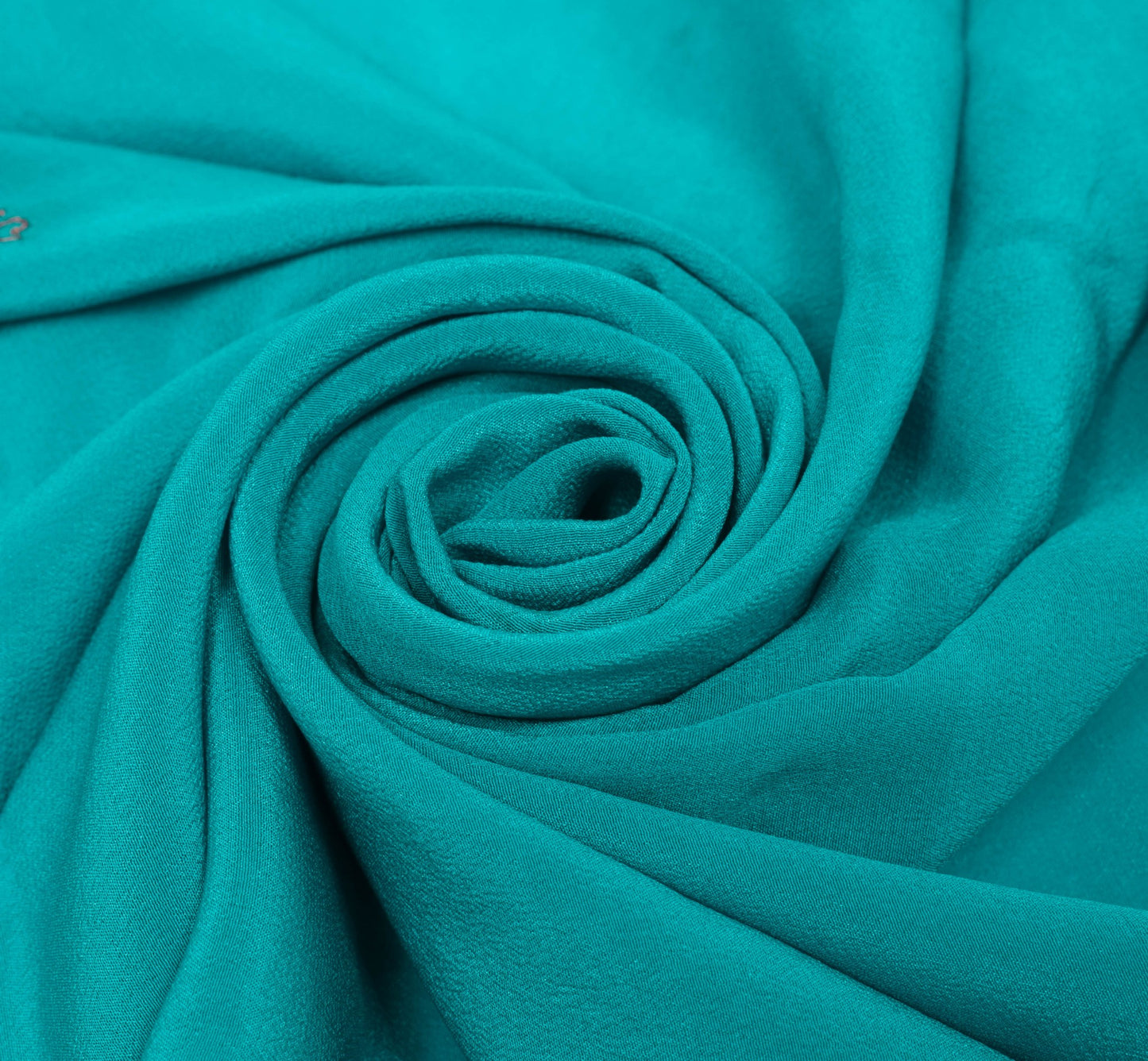 Sushila Vintage Blue Sari Remnant Scrap Multi Purpose Embroidered Craft Fabric