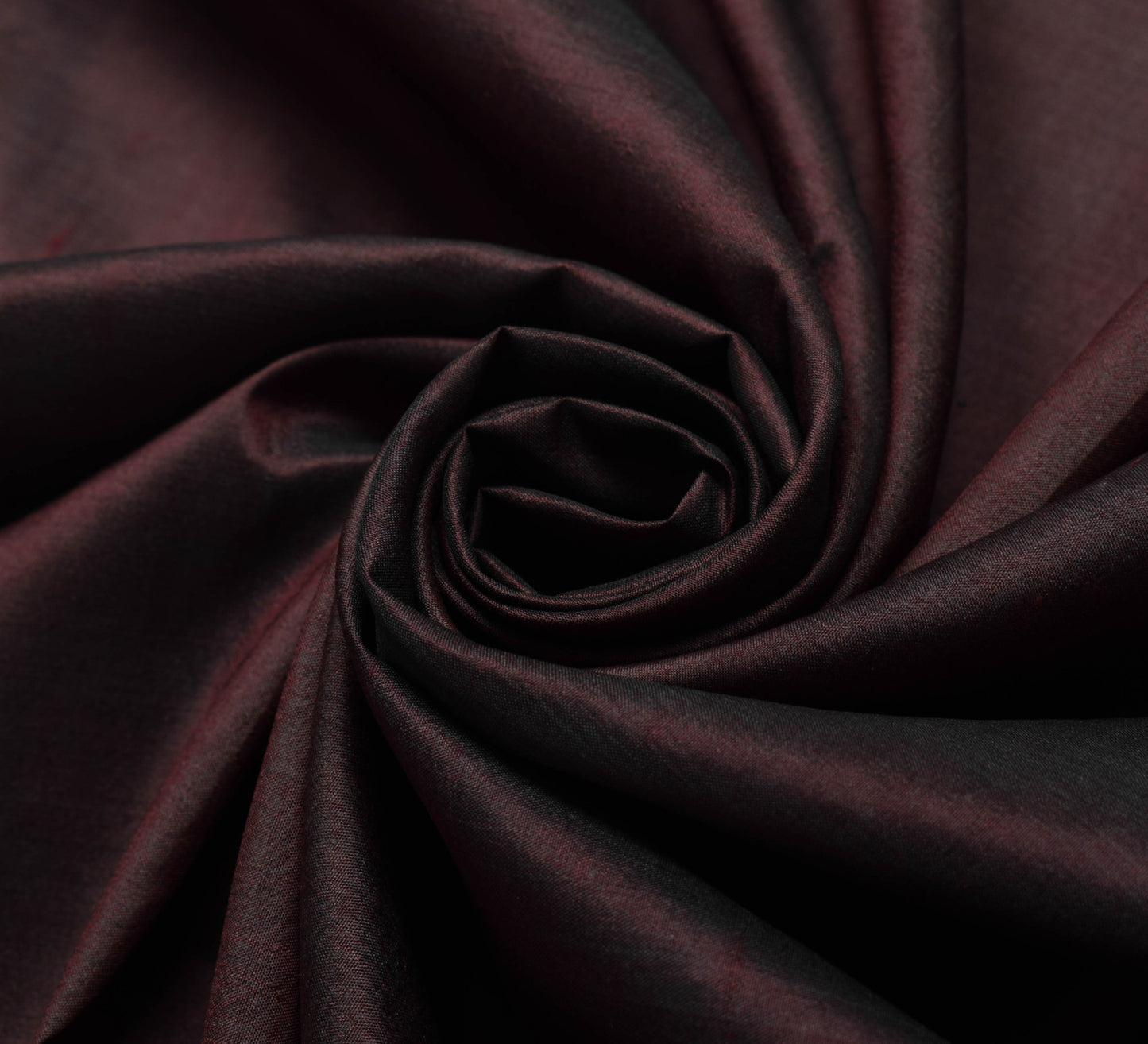 Sushila Vintage Dark Maroon Sari Remnant Scrap Pure Silk Plain Soft Craft Fabric
