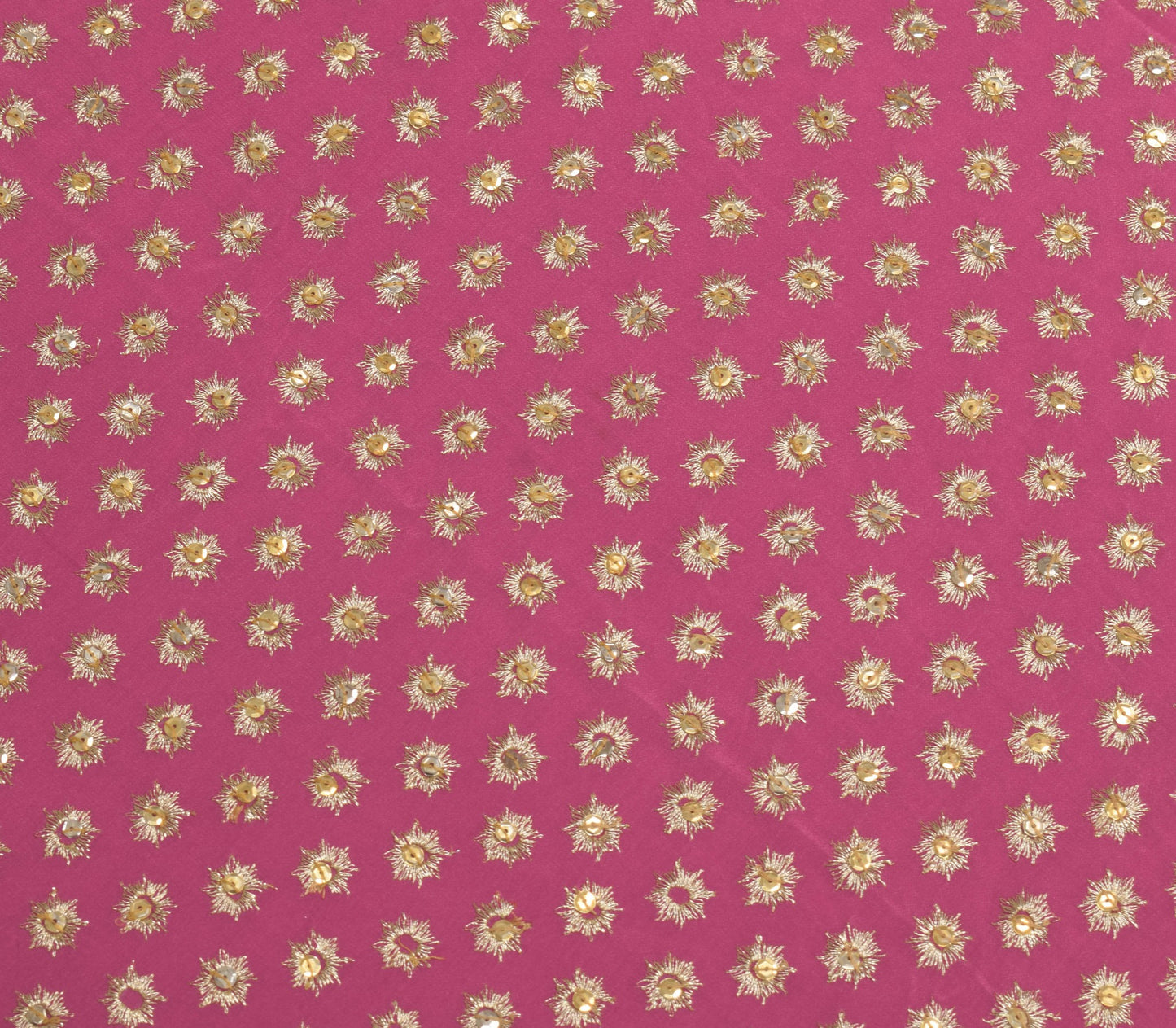 Sushila Vintage Soft Pink Sari Remnant Scrap Pure Crepe Zari Work Craft Fabric