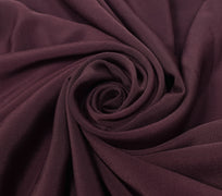 Sushila Vintage Grape Sari Remnant Scrap Embroidered Art Crepe Soft Craft Fabric