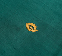 Sushila Vintage Embroidered Sari Remnant Scrap Pure Silk Floral Craft Fabric