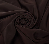 Sushila Vintage Dark Brown Sari Remnant Scrap Embroidered Art Silk Craft Fabric