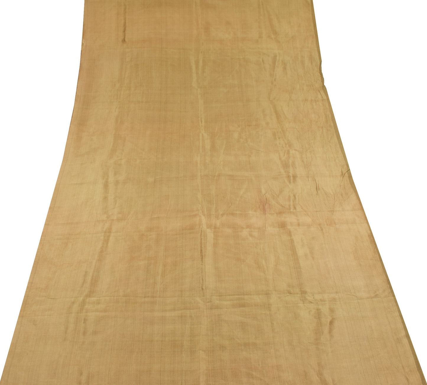 Sushila Vintage Brown Sari Remnant Scrap Multi Purpose Pure Silk Craft Fabric