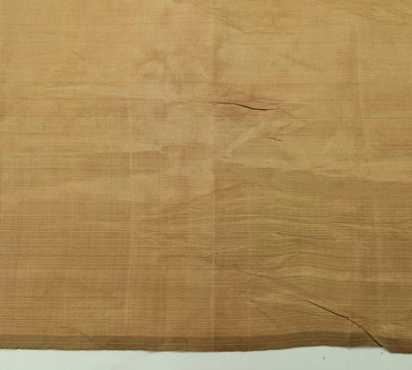 Sushila Vintage Brown Sari Remnant Scrap Multi Purpose Pure Silk Craft Fabric