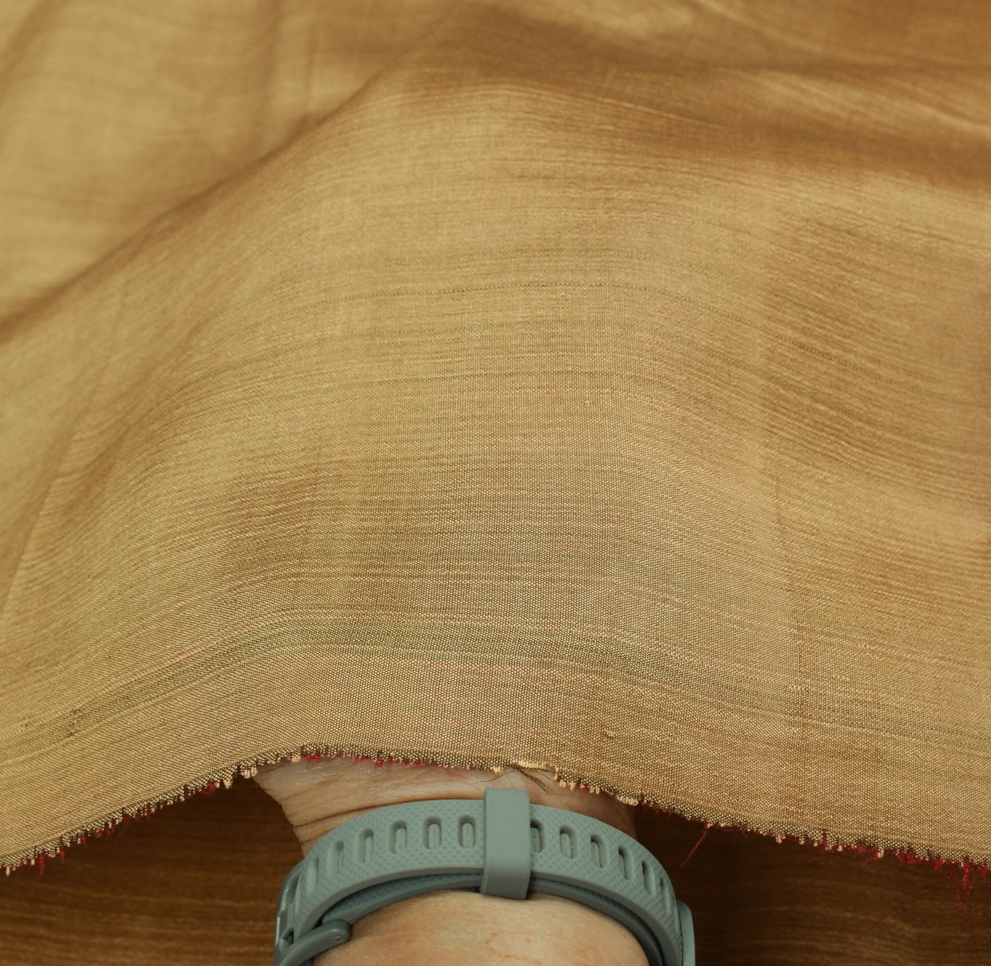 Sushila Vintage Brown Sari Remnant Scrap Multi Purpose Pure Silk Craft Fabric