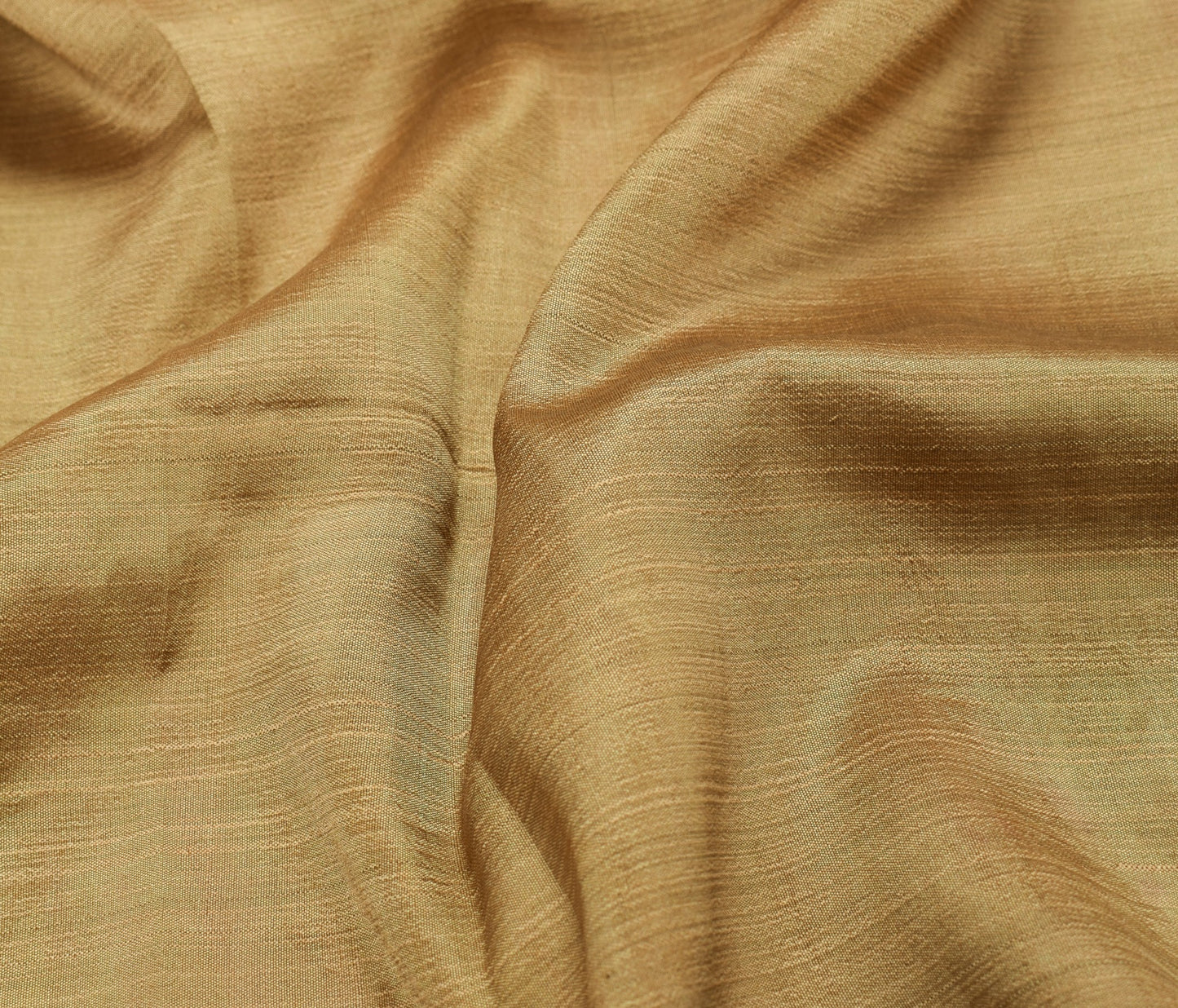 Sushila Vintage Brown Sari Remnant Scrap Multi Purpose Pure Silk Craft Fabric