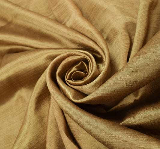 Sushila Vintage Brown Sari Remnant Scrap Multi Purpose Pure Silk Craft Fabric