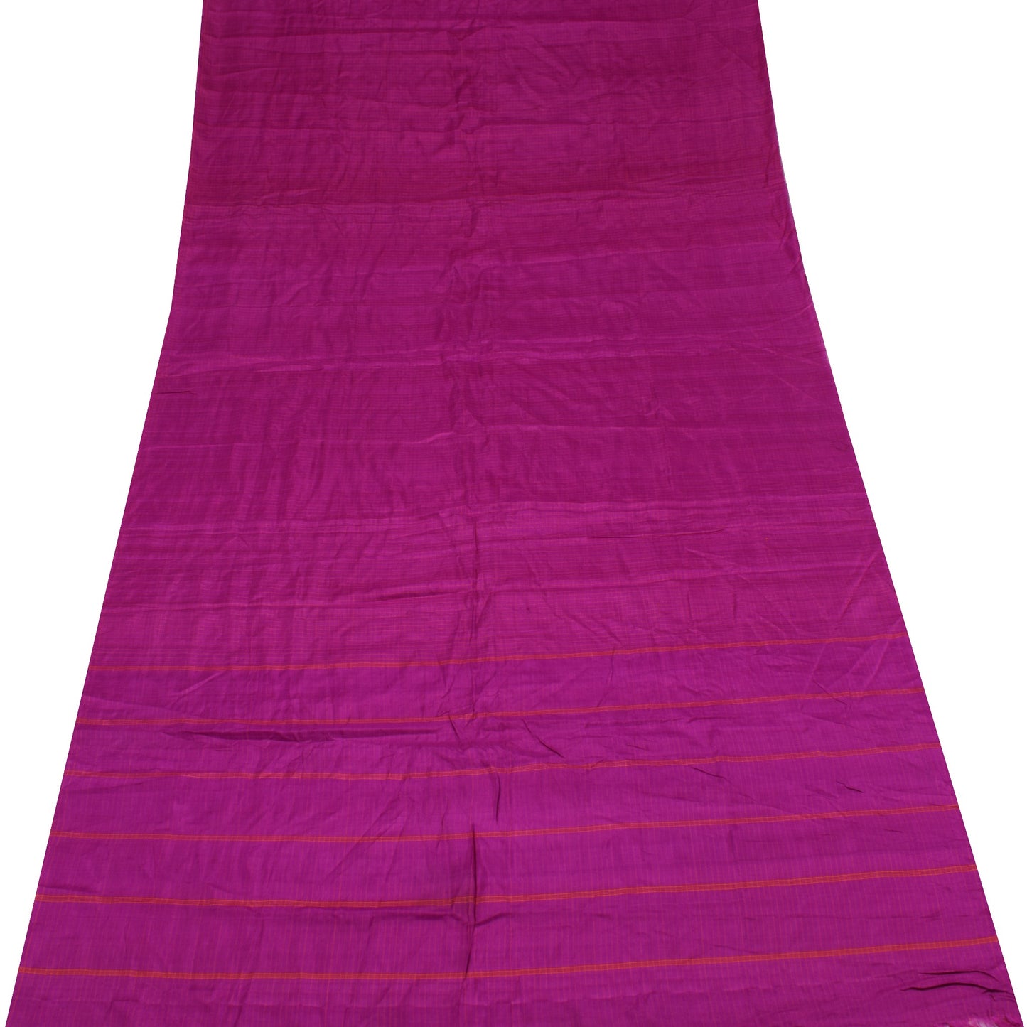 Sushila Vintage Fuchsia Sari Remnant Scrap Multi Purpose Pure Silk Craft Fabric