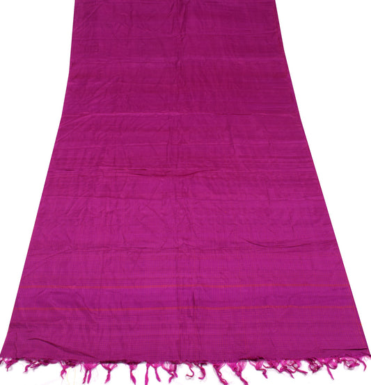 Sushila Vintage Fuchsia Sari Remnant Scrap Multi Purpose Pure Silk Craft Fabric