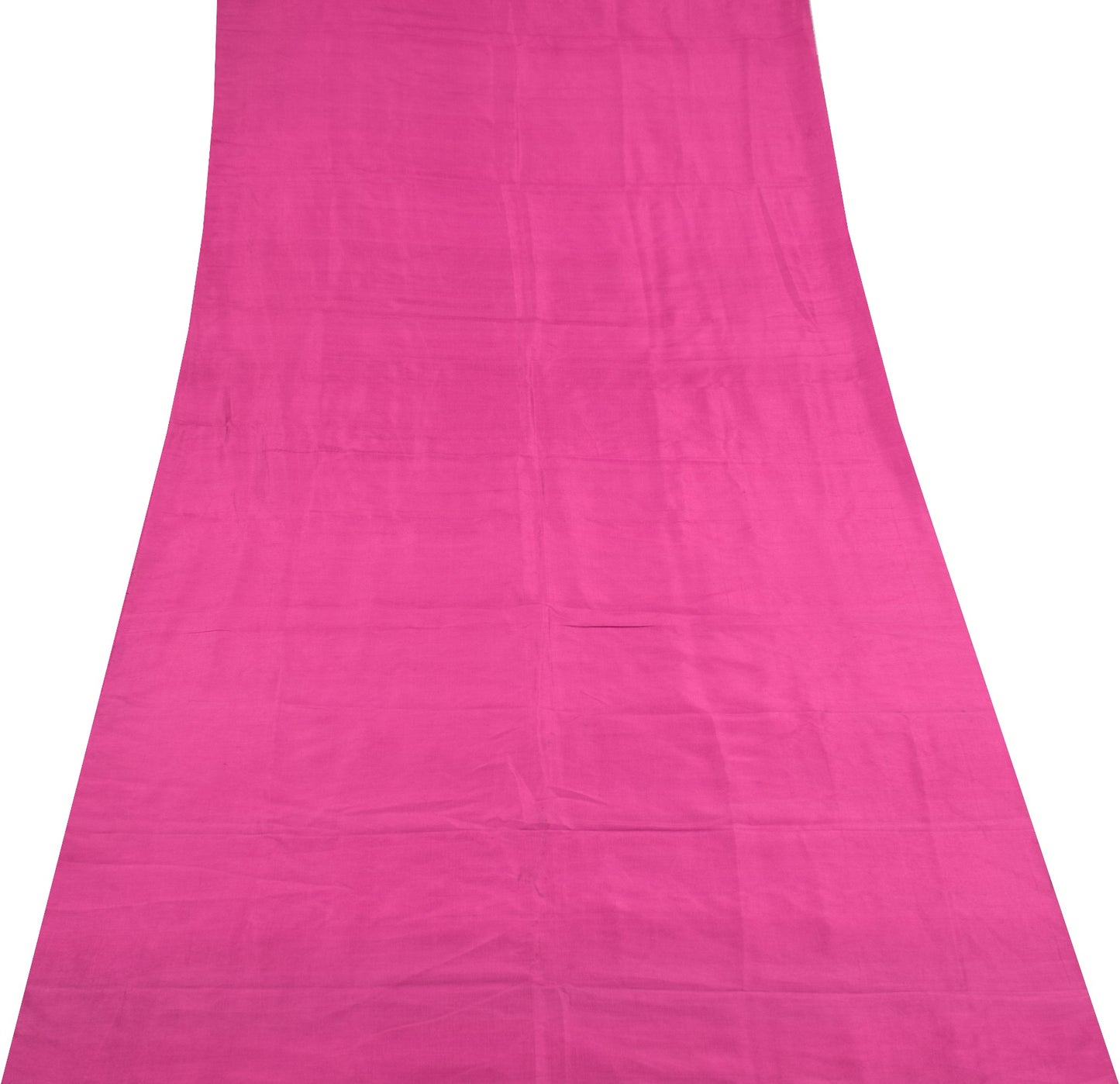 Sushila Vintage Pink Sari Remnant Scrap Multi Purpose Pure Silk Craft Fabric