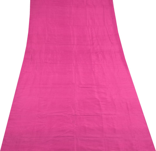 Sushila Vintage Pink Sari Remnant Scrap Multi Purpose Pure Silk Craft Fabric