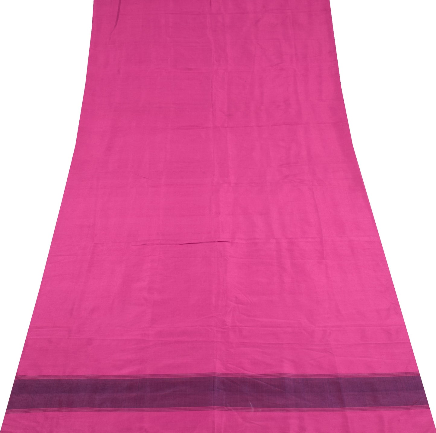 Sushila Vintage Pink Sari Remnant Scrap Multi Purpose Pure Silk Craft Fabric