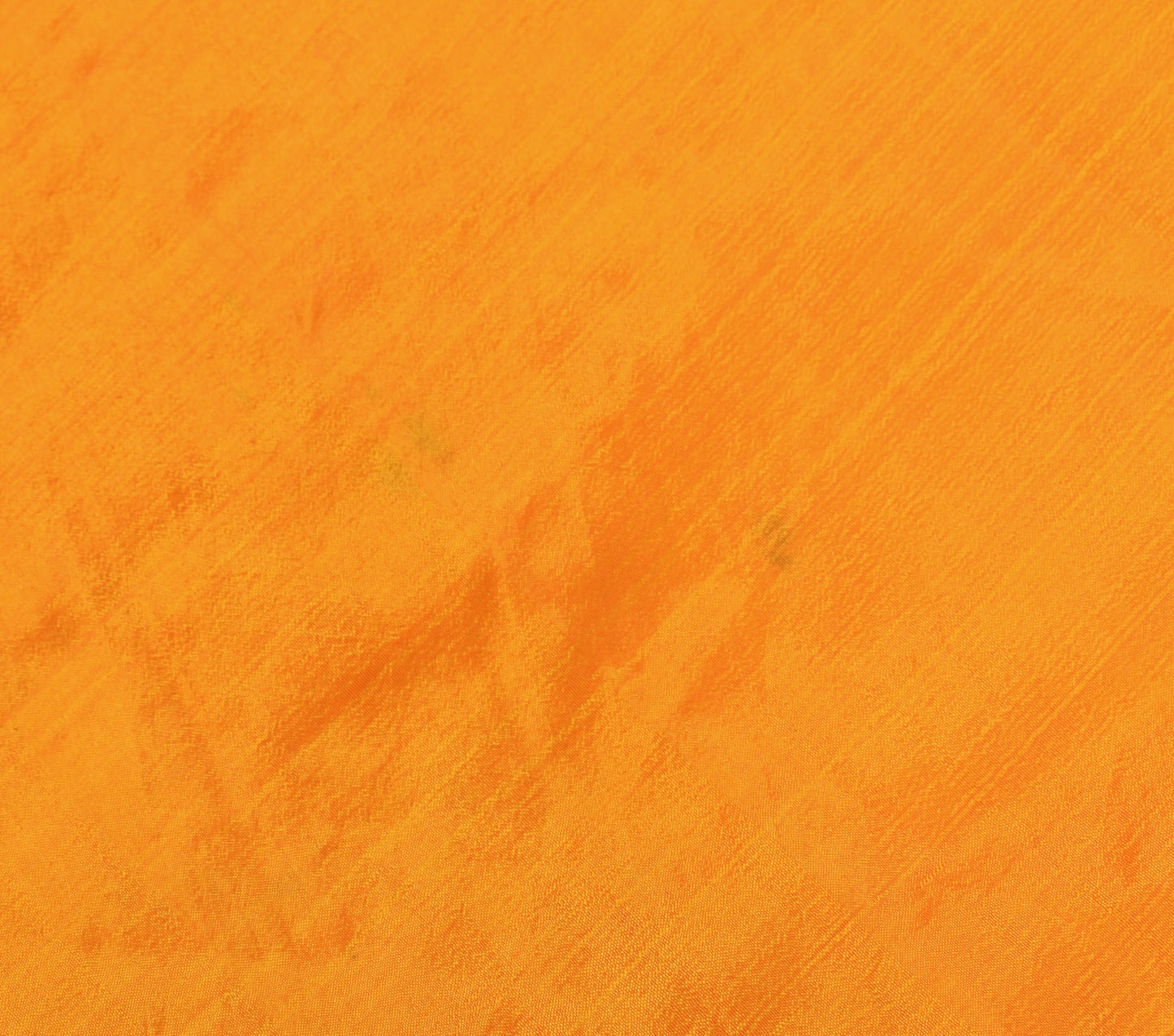 Sushila Vintage Orange Sari Remnant Scrap Multi Purpose Pure Silk Craft Fabric