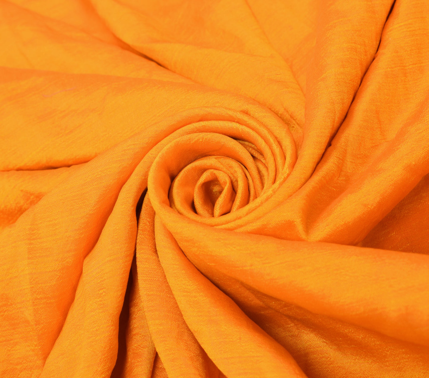 Sushila Vintage Orange Sari Remnant Scrap Multi Purpose Pure Silk Craft Fabric