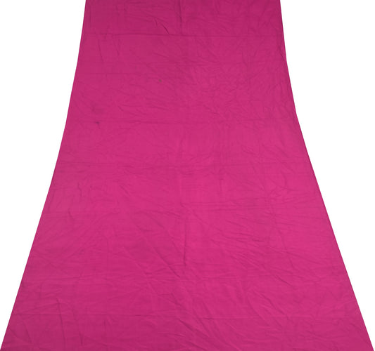 Sushila Vintage Pink Sari Remnant Scrap Multi Purpose Pure Silk Craft Fabric