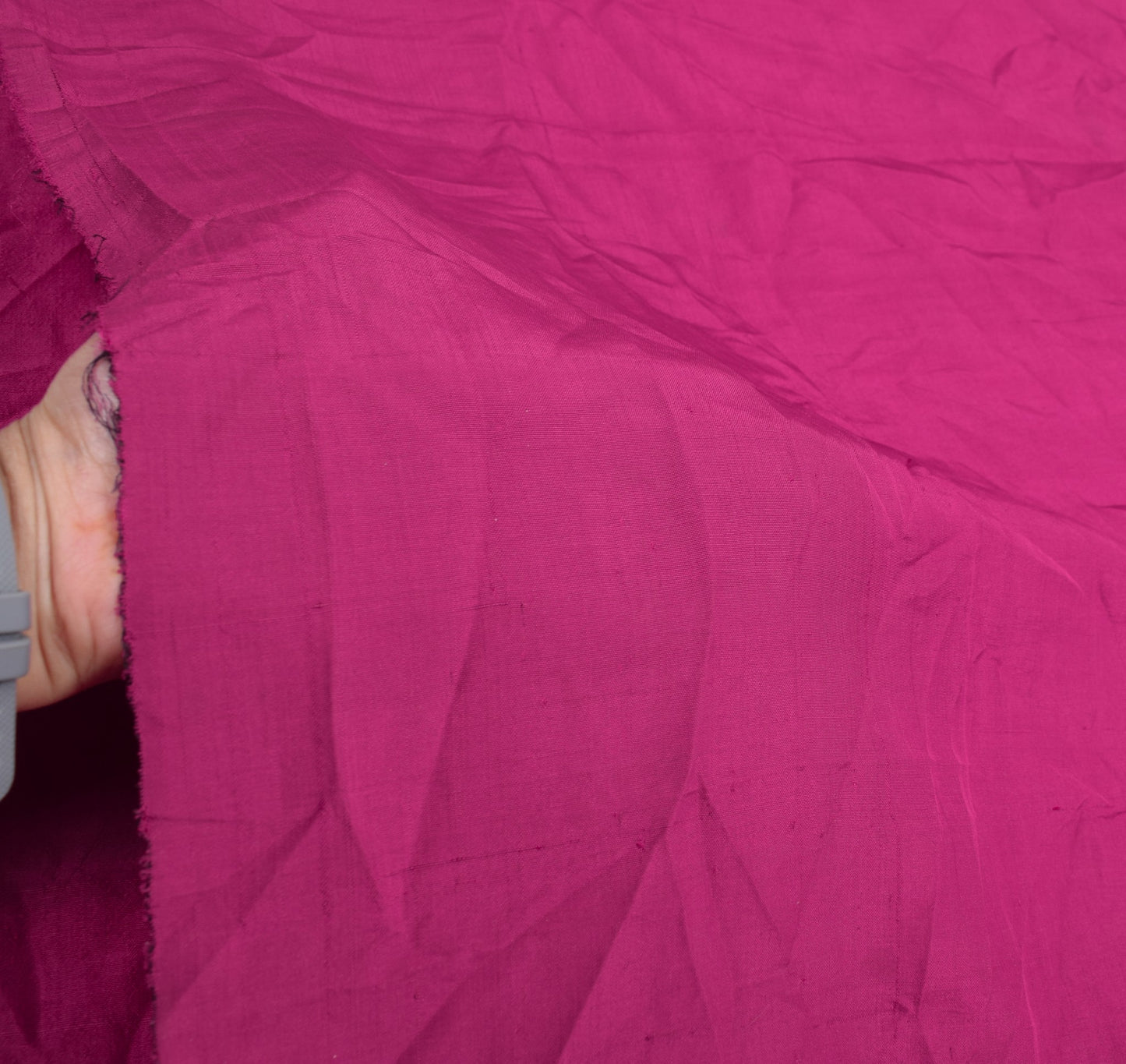 Sushila Vintage Pink Sari Remnant Scrap Multi Purpose Pure Silk Craft Fabric