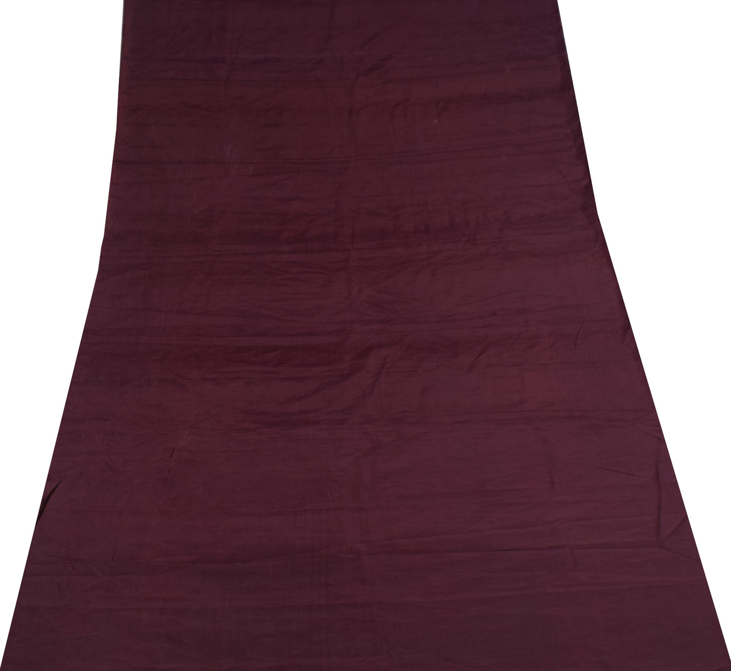 Sushila Vintage Dark Chocolate Brown Sari Remnant Scrap Pure Silk Craft Fabric