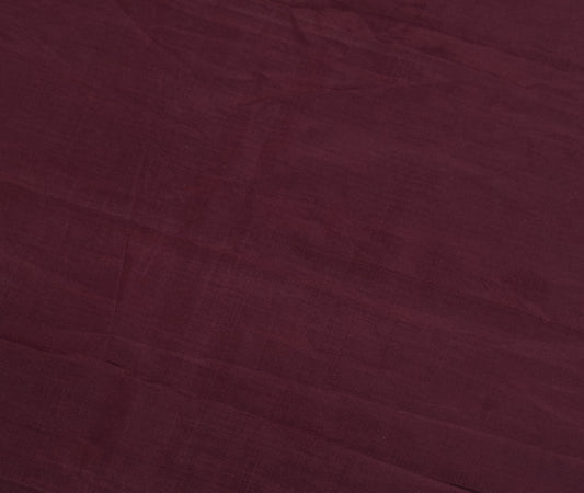Sushila Vintage Dark Chocolate Brown Sari Remnant Scrap Pure Silk Craft Fabric