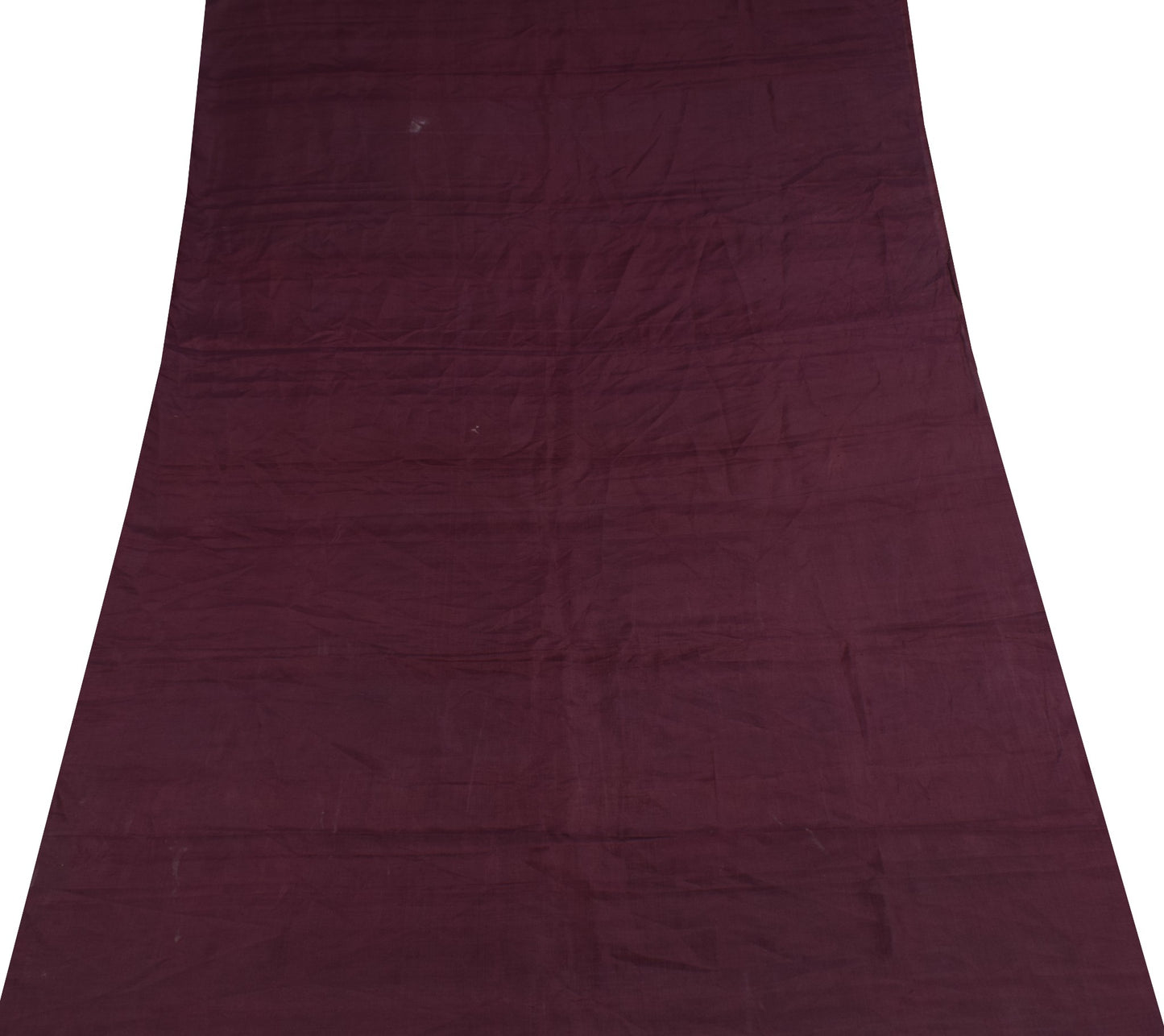 Sushila Vintage Dark Chocolate Brown Sari Remnant Scrap Pure Silk Craft Fabric