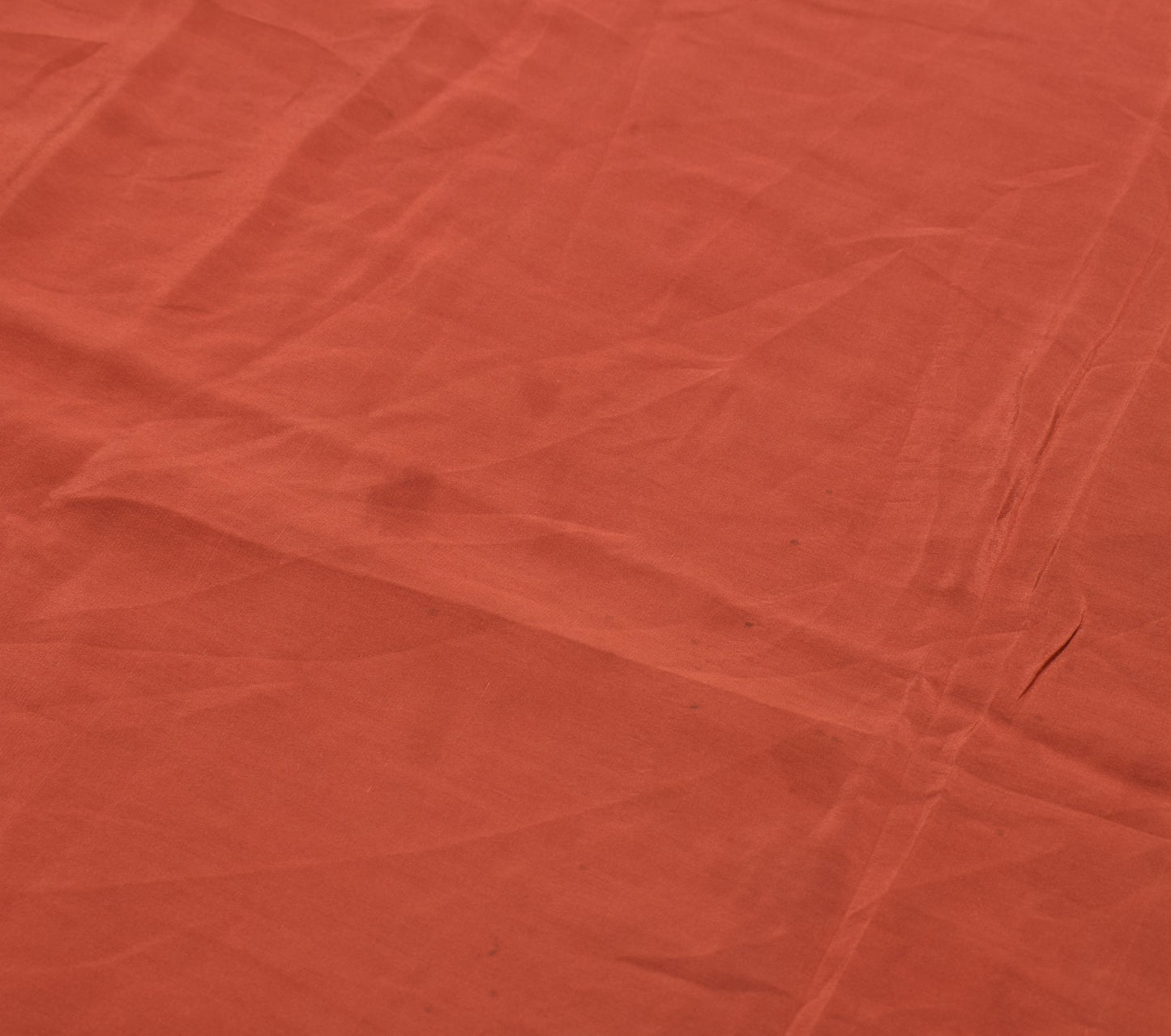 Sushila Vintage Sari Remnant Scrap Multi Purpose Pure Crepe Rust Craft Fabric