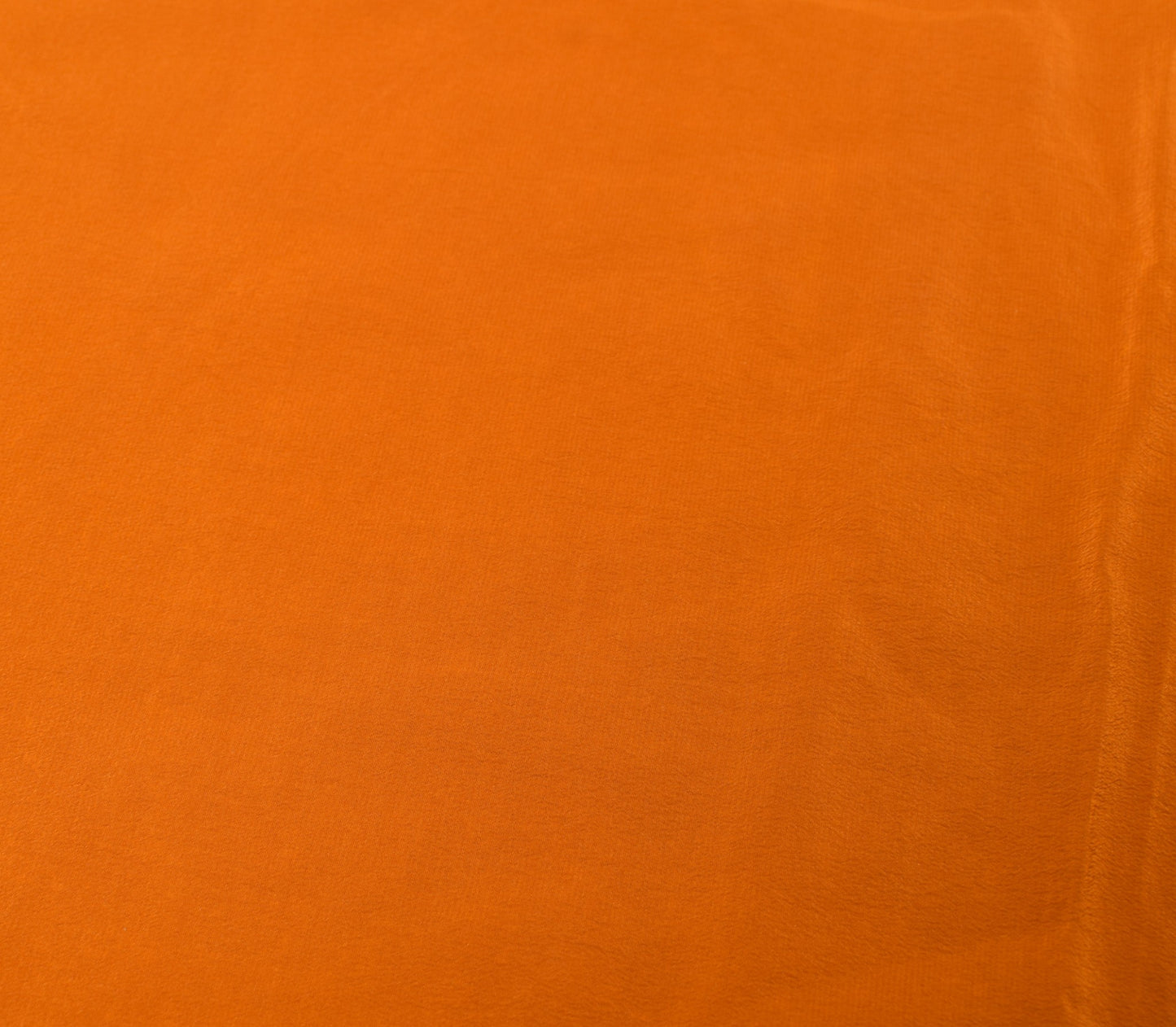 Sushila Vintage Orange Sari Remnant Scrap Multi Purpose Pure Crepe Craft Fabric