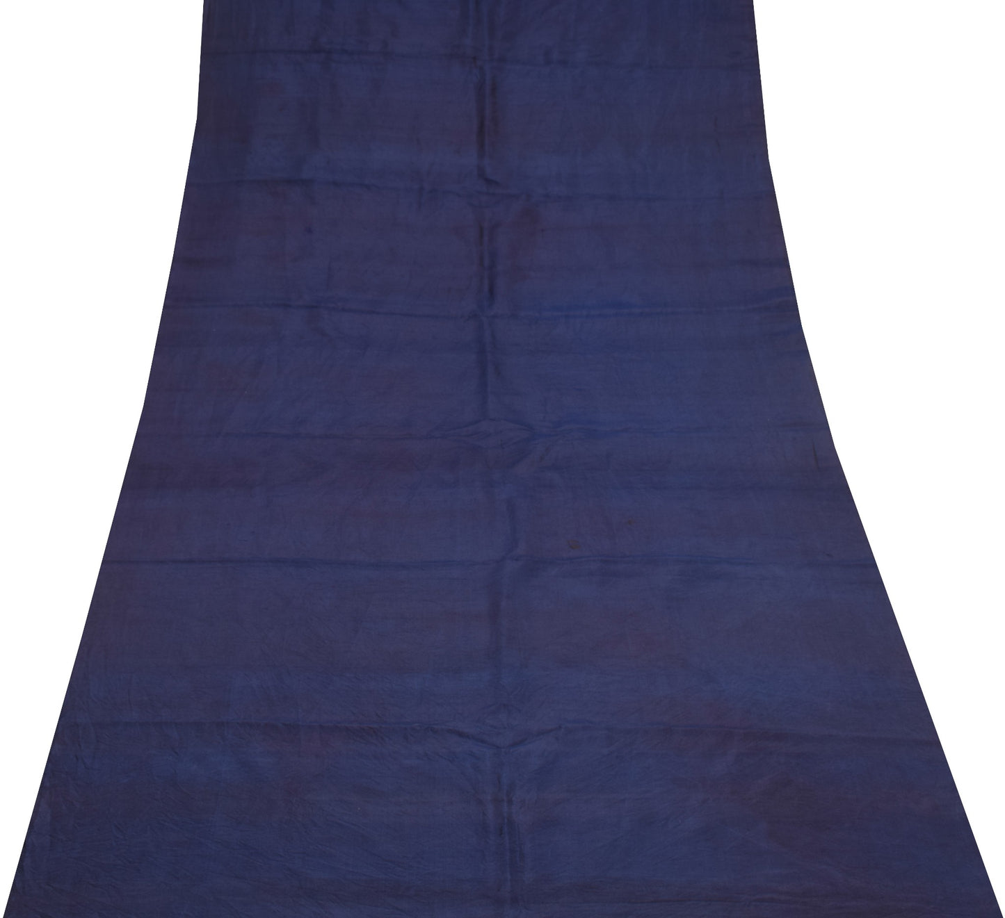 Sushila Vintage Blue Sari Remnant Scrap Multi Purpose PureSilk Soft Craft Fabric