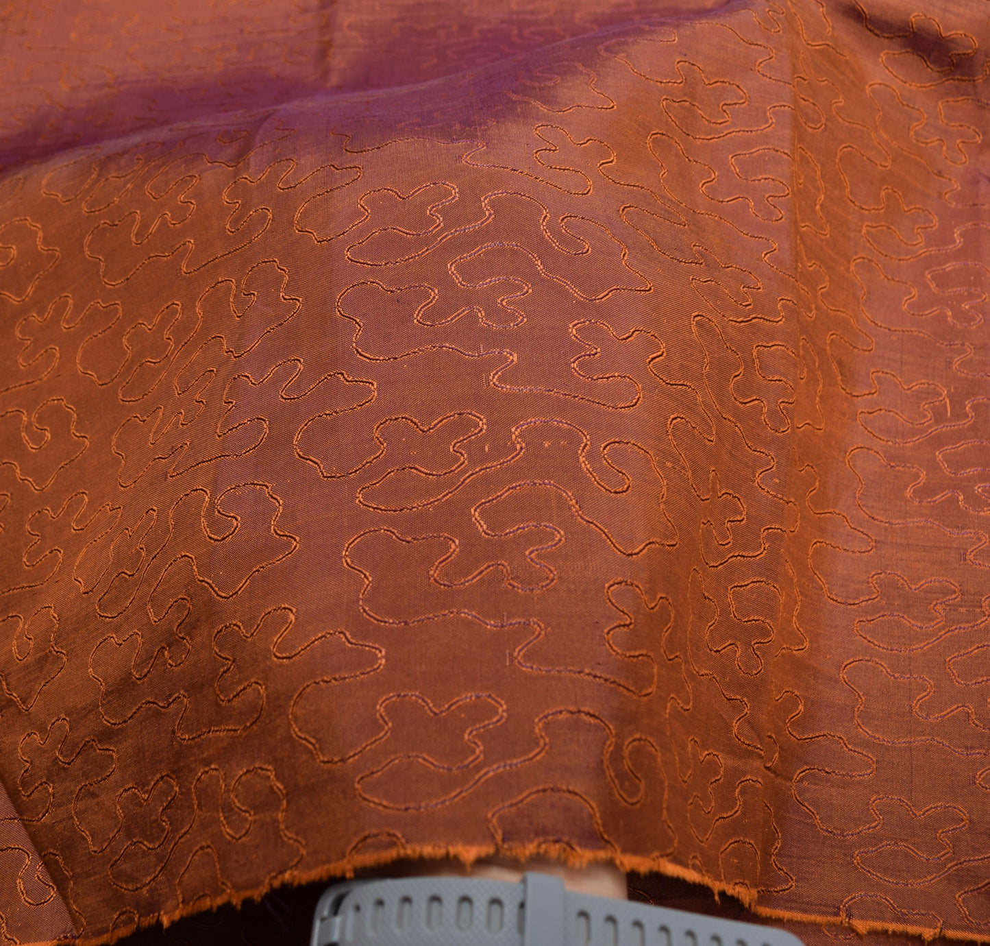 Sushila Vintage Mustard Sari Remnant Scrap Multi Purpose Pure Silk Craft Fabric