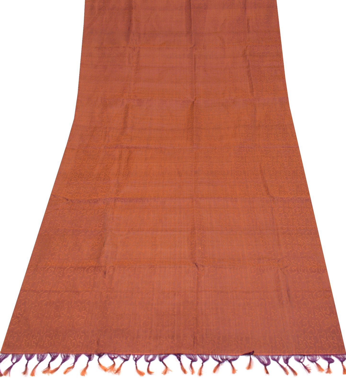 Sushila Vintage Mustard Sari Remnant Scrap Multi Purpose Pure Silk Craft Fabric
