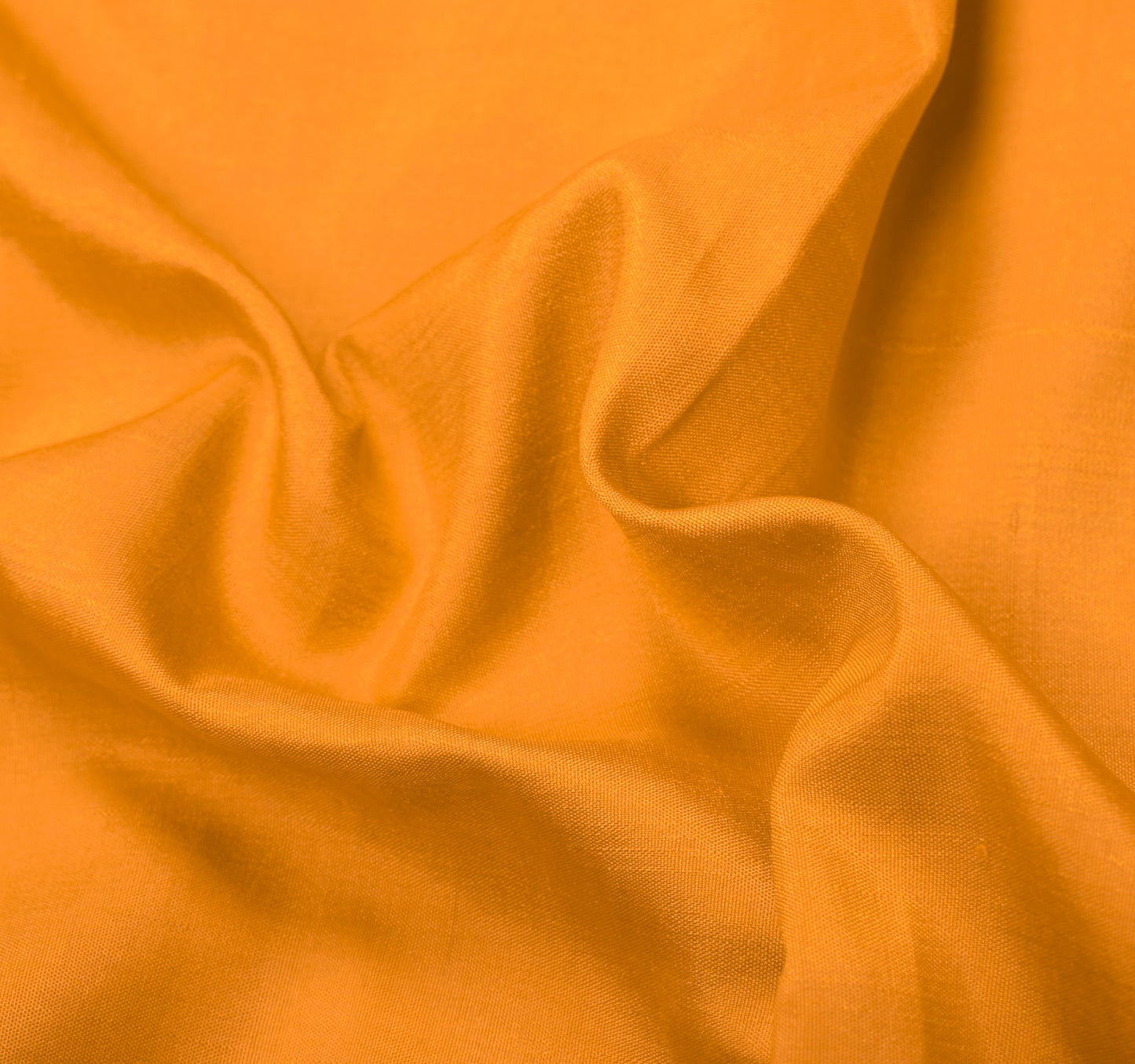 Sushila Vintage Mustard Sari Remnant Scrap Multi Purpose Pure Silk Craft Fabric
