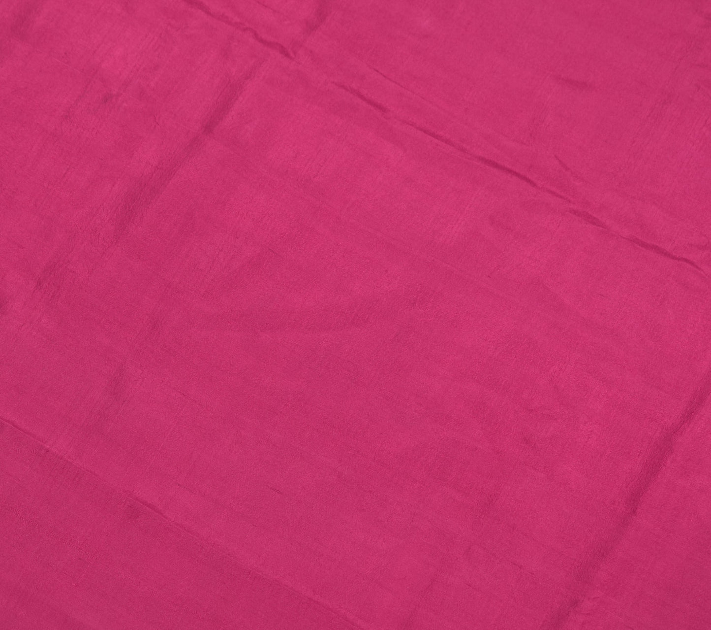 Sushila Vintage Magenta Sari Remnant Scrap Multi Purpose Pure Silk Craft Fabric