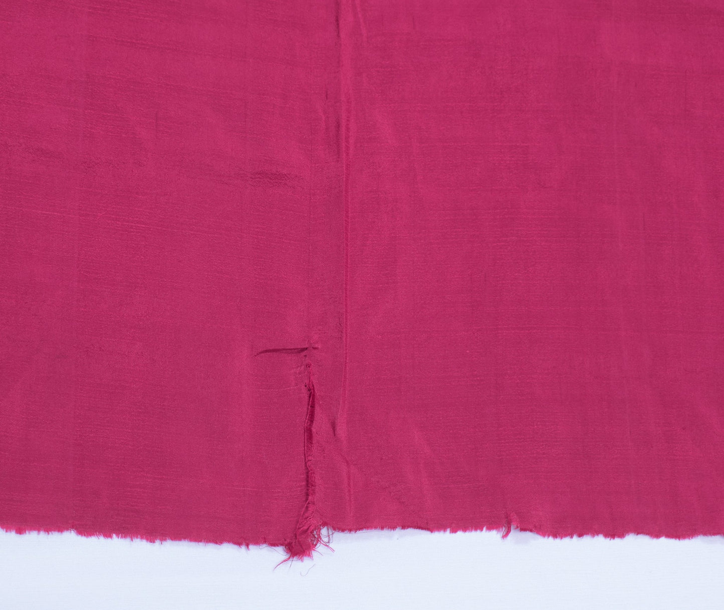 Sushila Vintage Magenta Sari Remnant Scrap Multi Purpose Pure Silk Craft Fabric