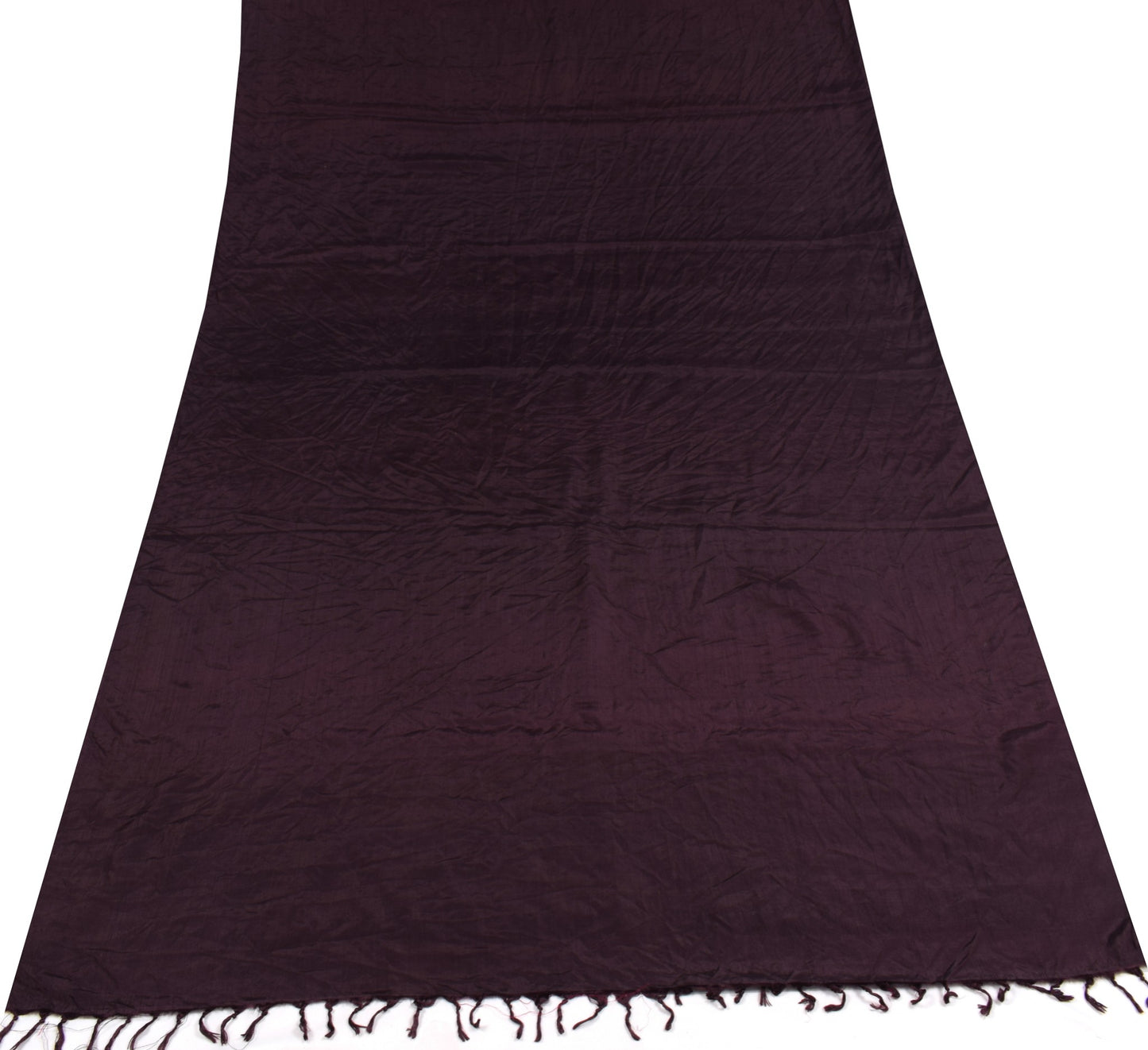 Sushila Vintage Plain Sari Remnant Scrap Multi Use Pure Silk Soft Craft Fabric