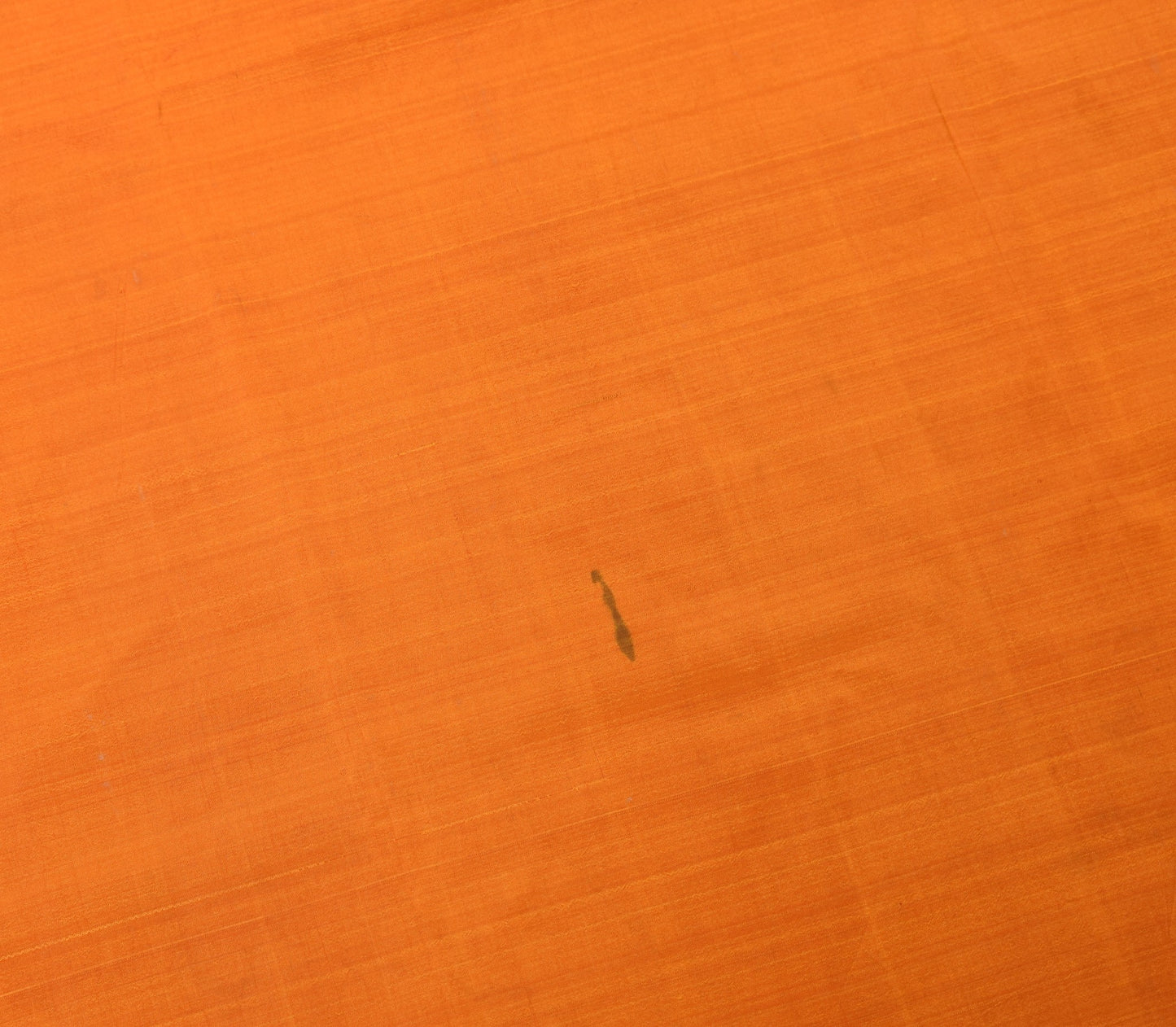 Sushila Vintage Orange Sari Remnant Scrap Multi Purpose Pure Silk Craft Fabric