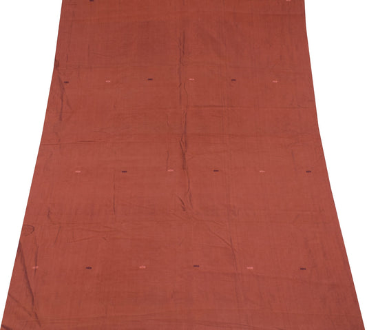 Sushila Vintage Brown Sari Remnant Scrap Multi Purpose Pure Silk Craft Fabric
