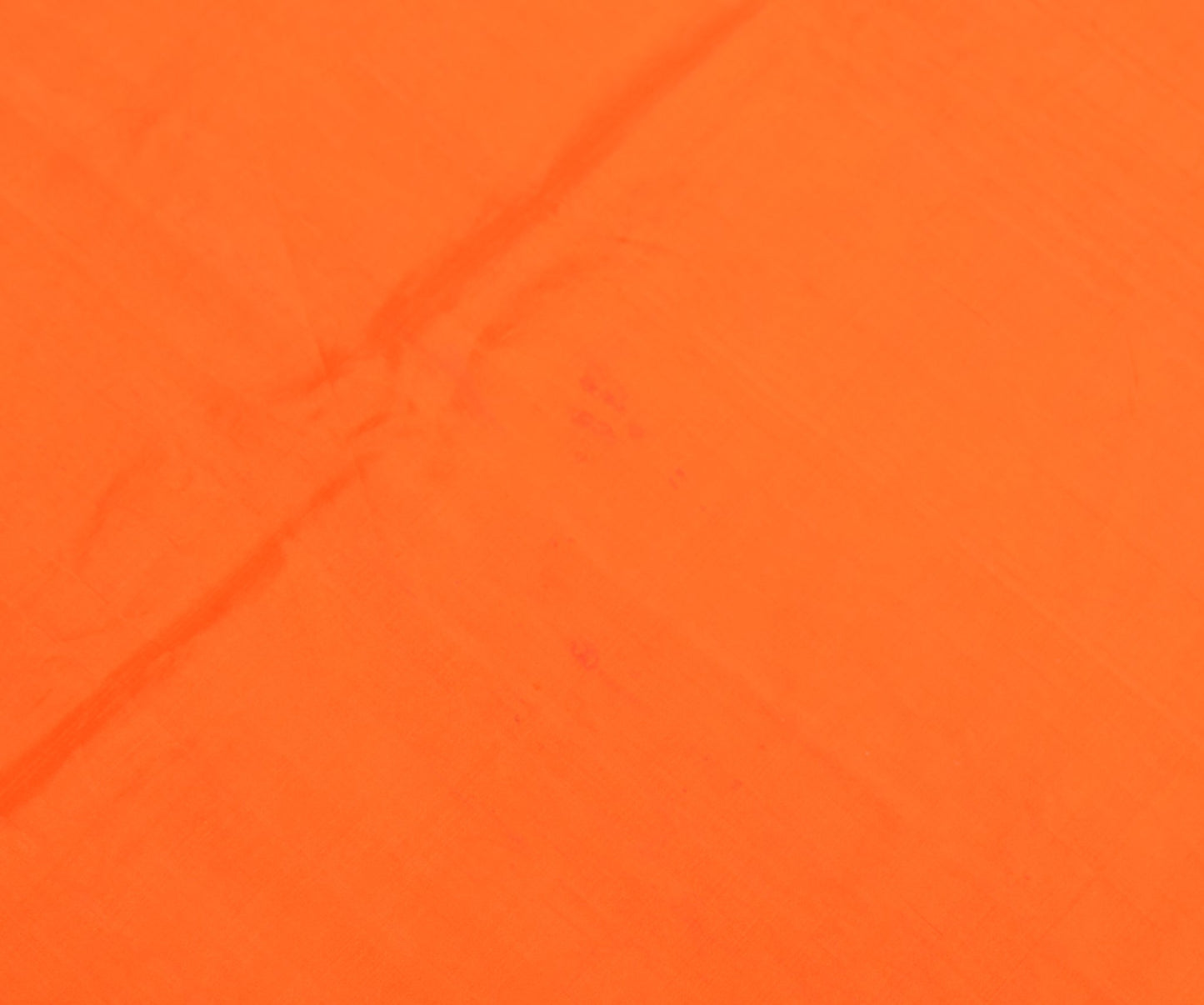 Sushila Vintage Orange Sari Remnant Scrap Multi Use 8Yard Pure Silk Craft Fabric