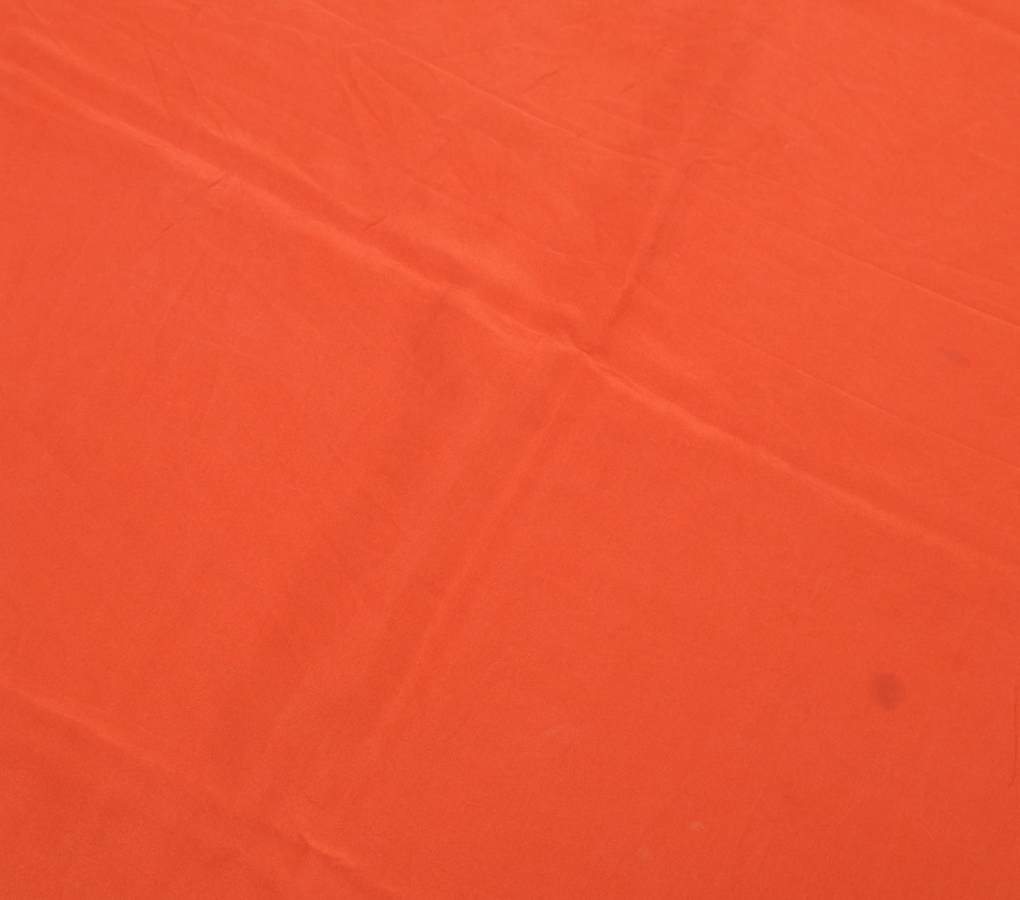 Sushila Vintage Orange Sari Remnant Scrap Multi Purpose Pure Silk Craft Fabric
