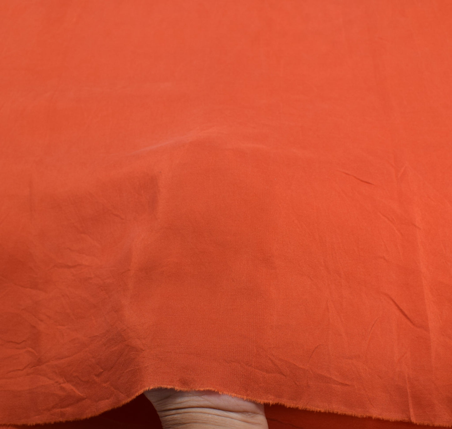 Sushila Vintage Orange Sari Remnant Scrap Multi Purpose Pure Silk Craft Fabric