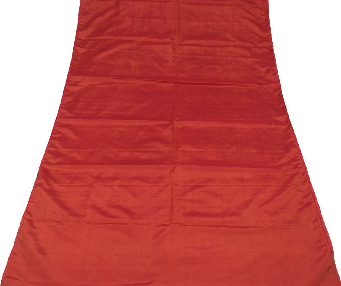 Sushila Vintage Maroon Brown Sari Remnant Scrap Dual Tone Pure Silk Craft Fabric