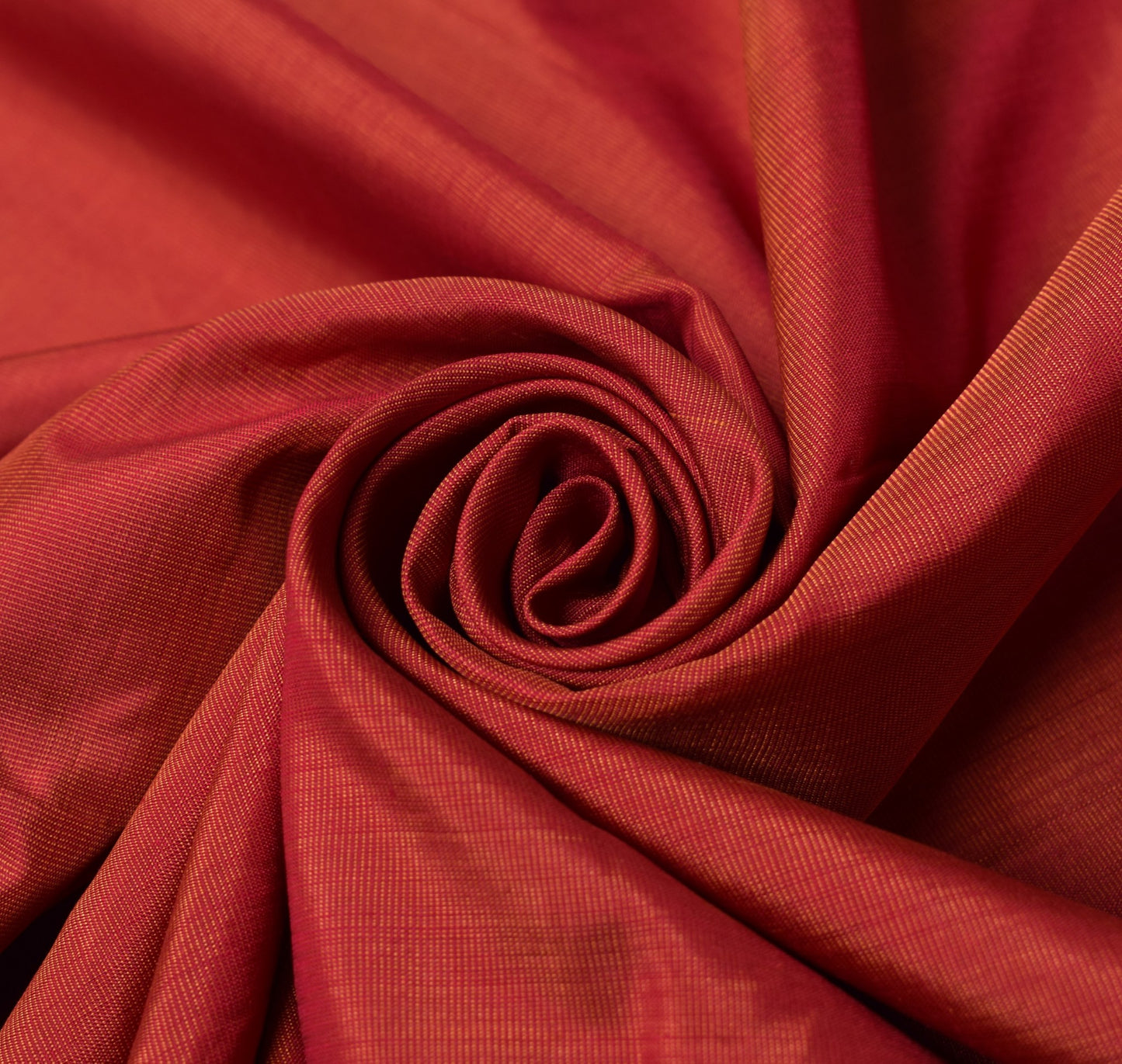 Sushila Vintage Maroon Brown Sari Remnant Scrap Dual Tone Pure Silk Craft Fabric