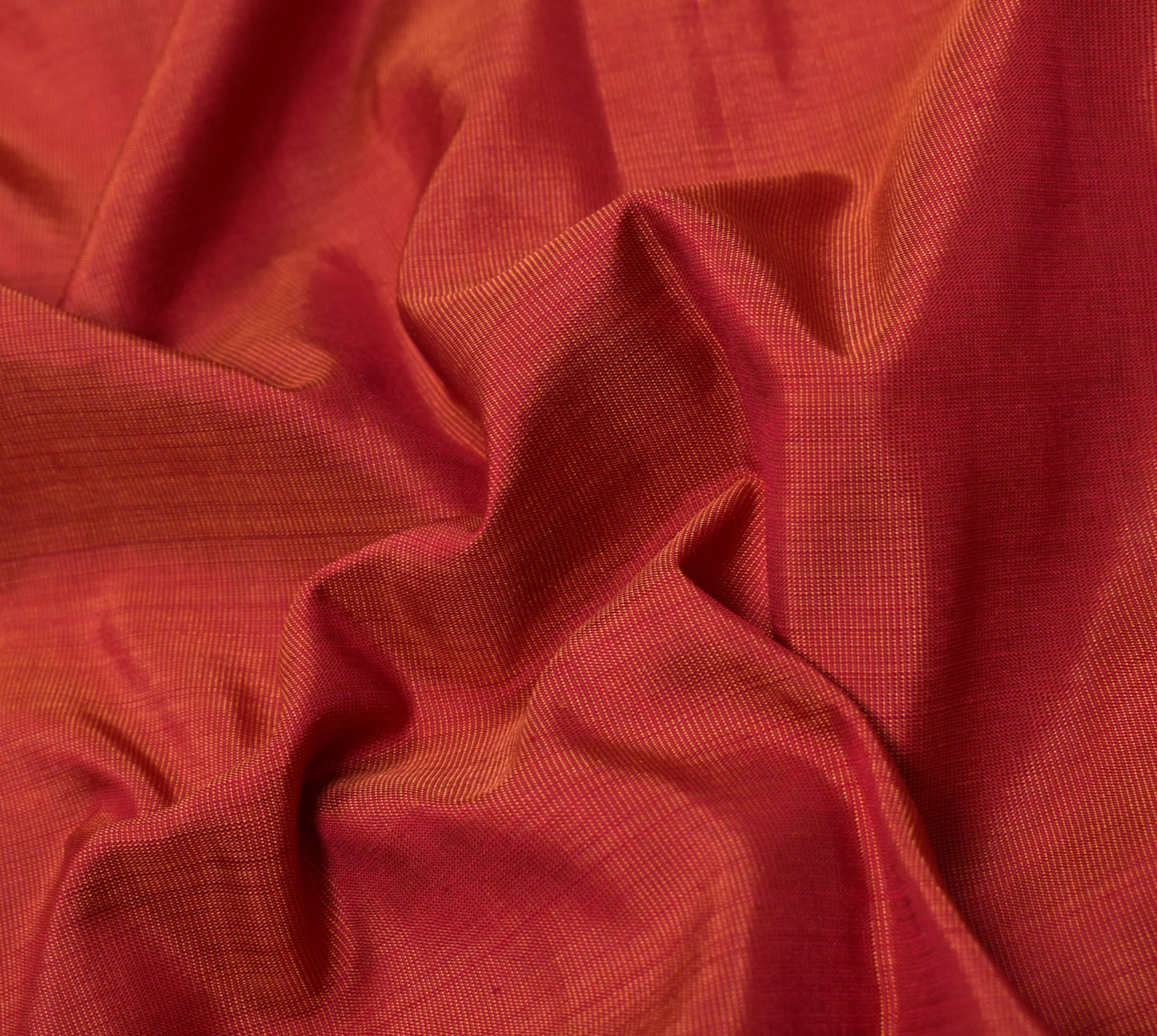 Sushila Vintage Maroon Brown Sari Remnant Scrap Dual Tone Pure Silk Craft Fabric