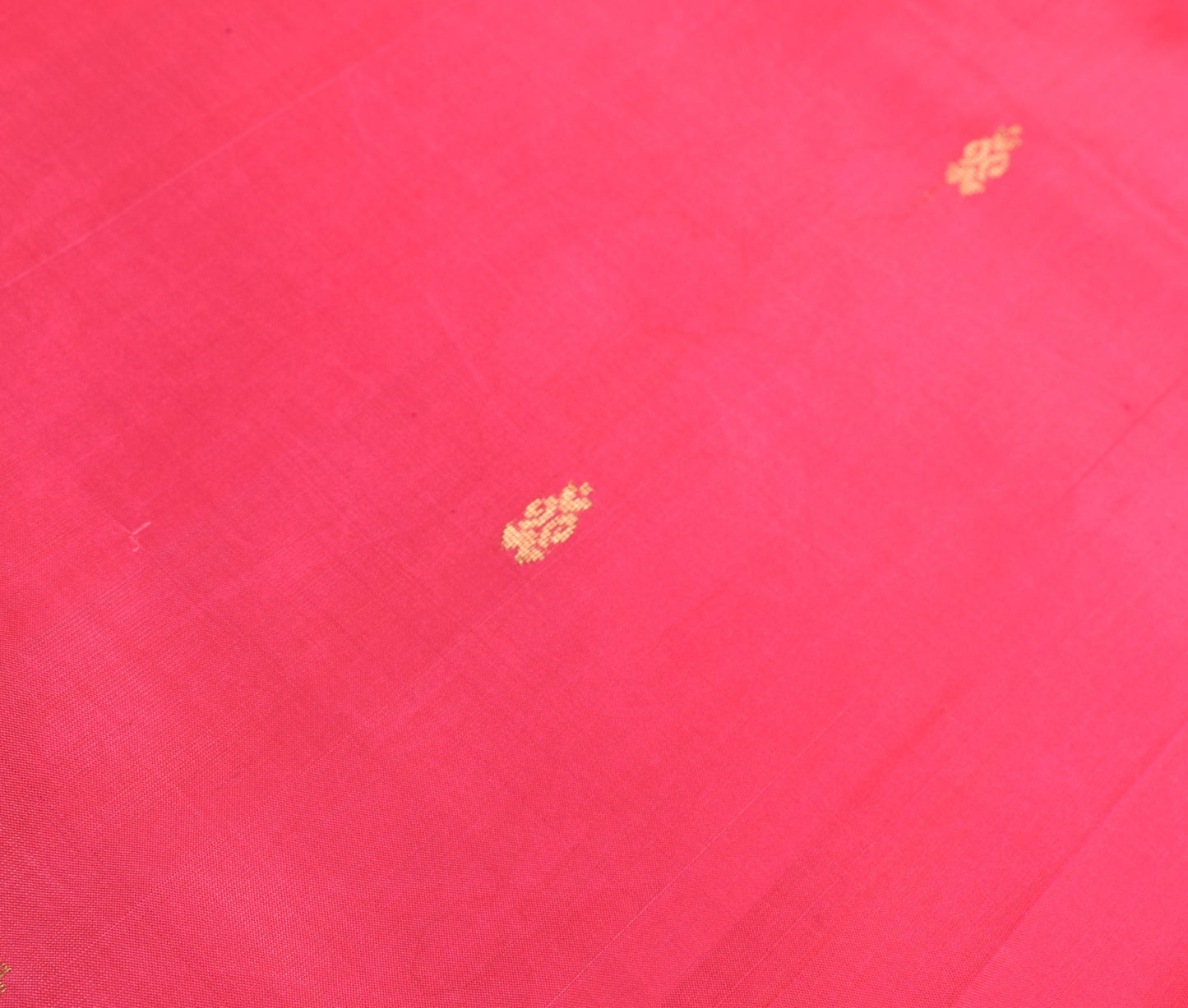 Sushila Vintage Neon Pink Sari Remnant Scrap MultiPurpose Pure Silk Craft Fabric