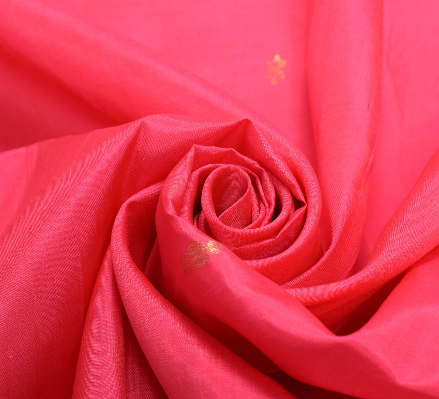 Sushila Vintage Neon Pink Sari Remnant Scrap MultiPurpose Pure Silk Craft Fabric