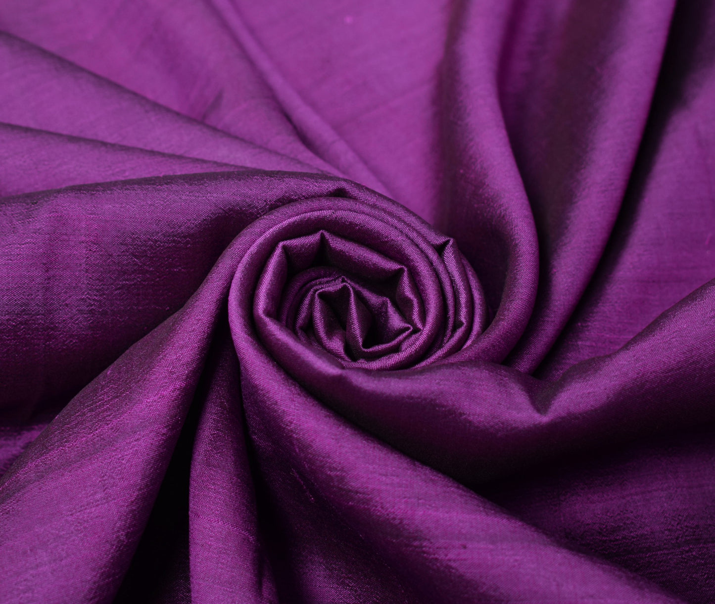 Sushila Vintage Pure Silk Sari Remnant Scrap Dark Purple Plain Soft Craft Fabric