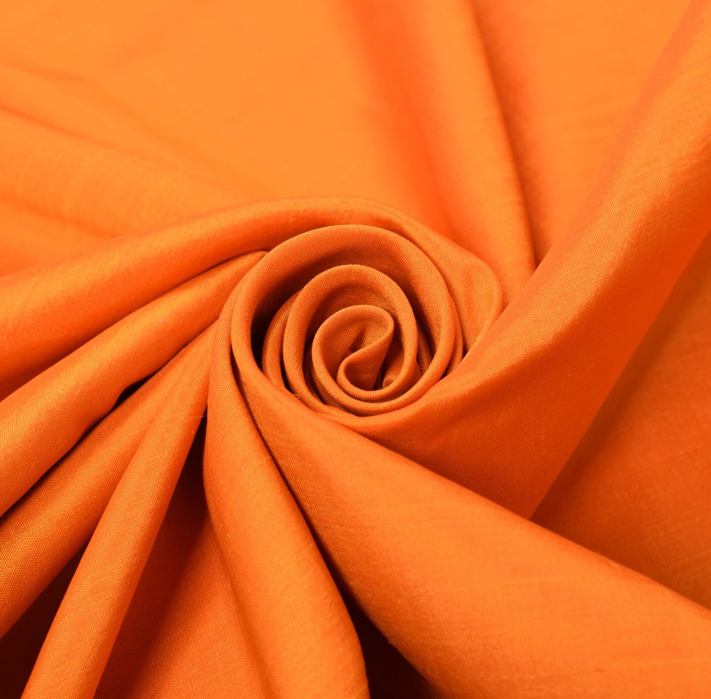 Sushila Vintage Orange Sari Remnant Scrap Multi Purpose Pure Silk Craft Fabric
