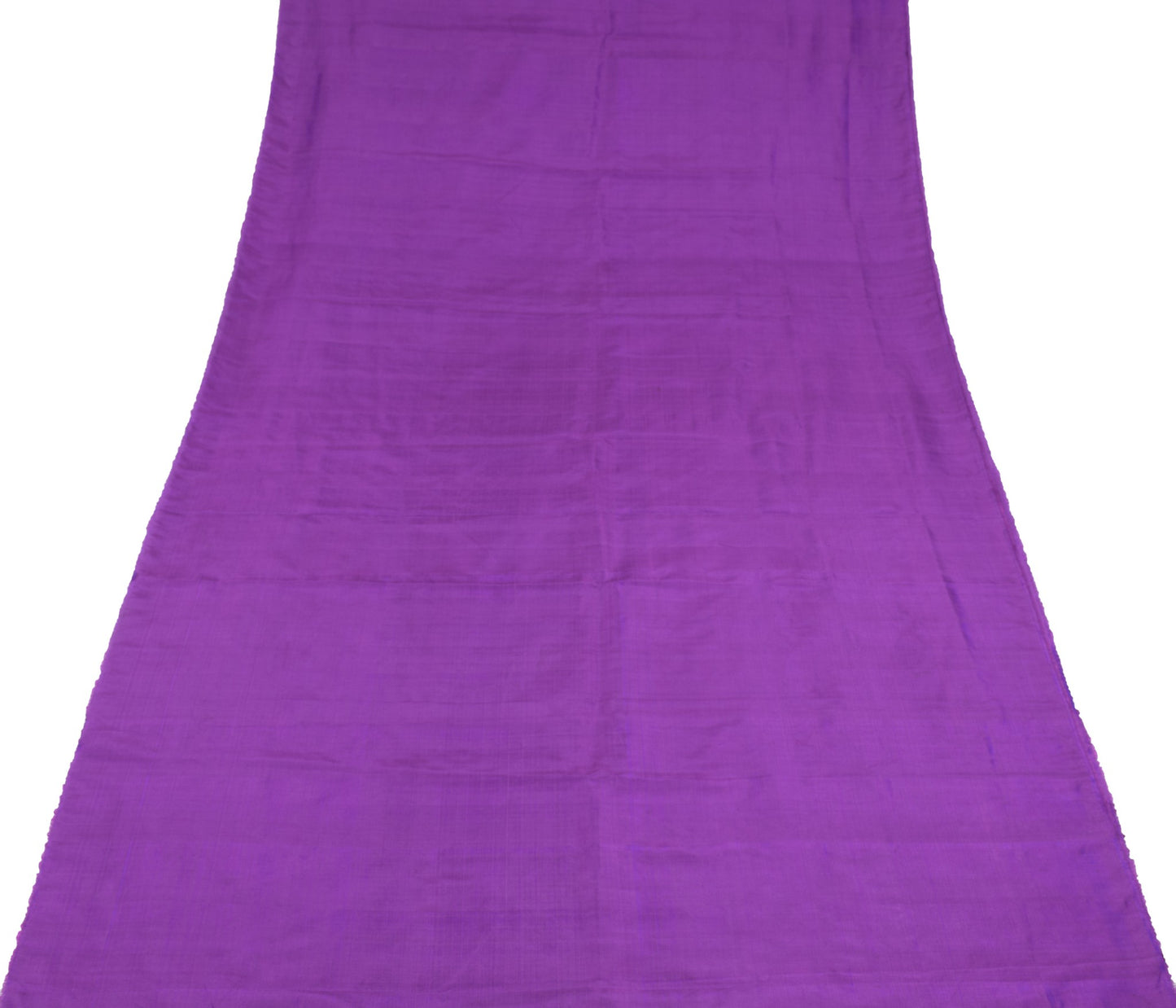 Sushila Vintage Purple Sari Remnant Scrap Multi Purpose Pure Silk Craft Fabric