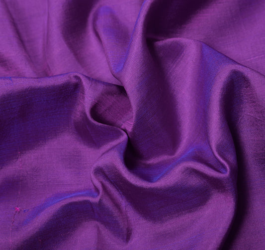 Sushila Vintage Purple Sari Remnant Scrap Multi Purpose Pure Silk Craft Fabric